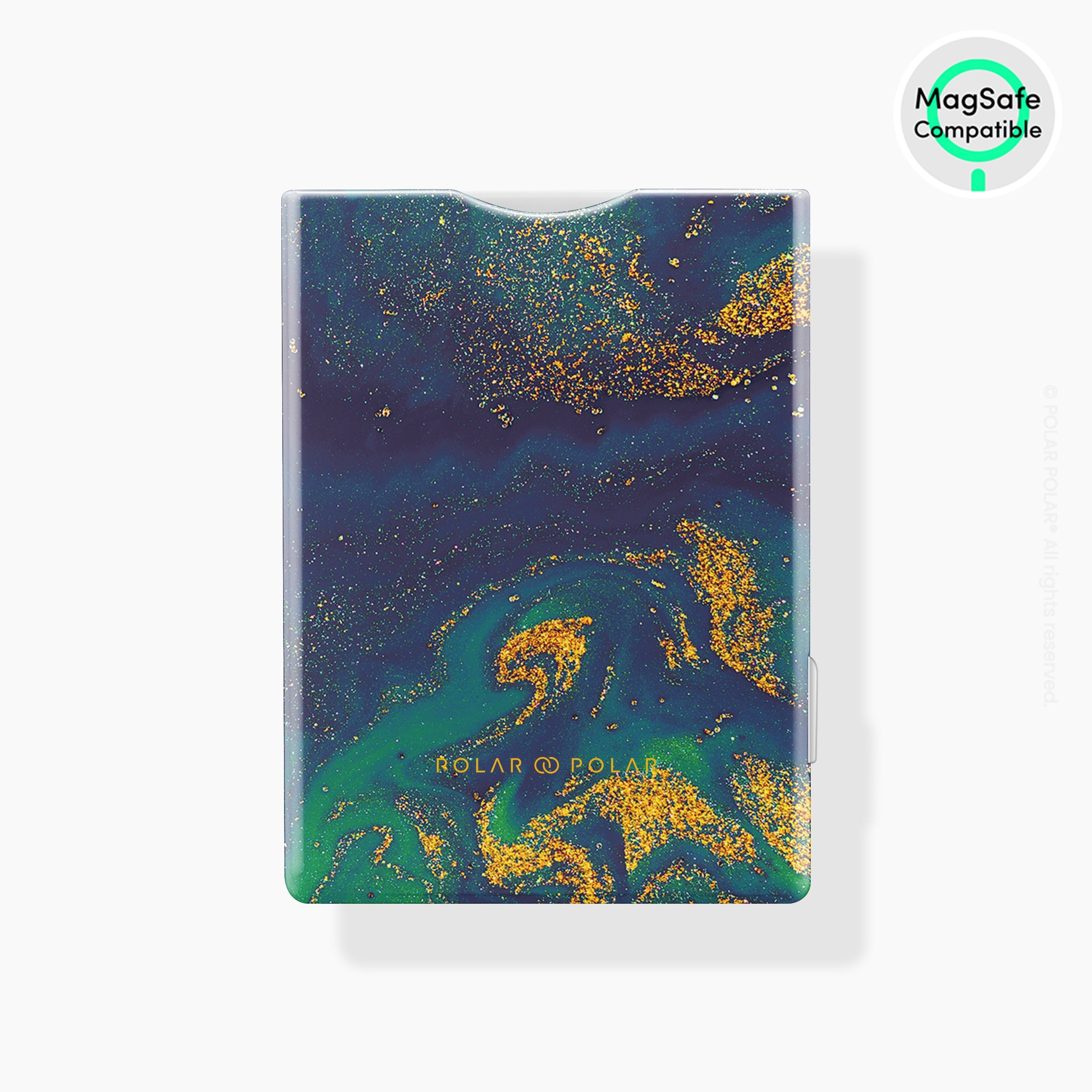 午夜綠流沙紋 MagSafe 卡套