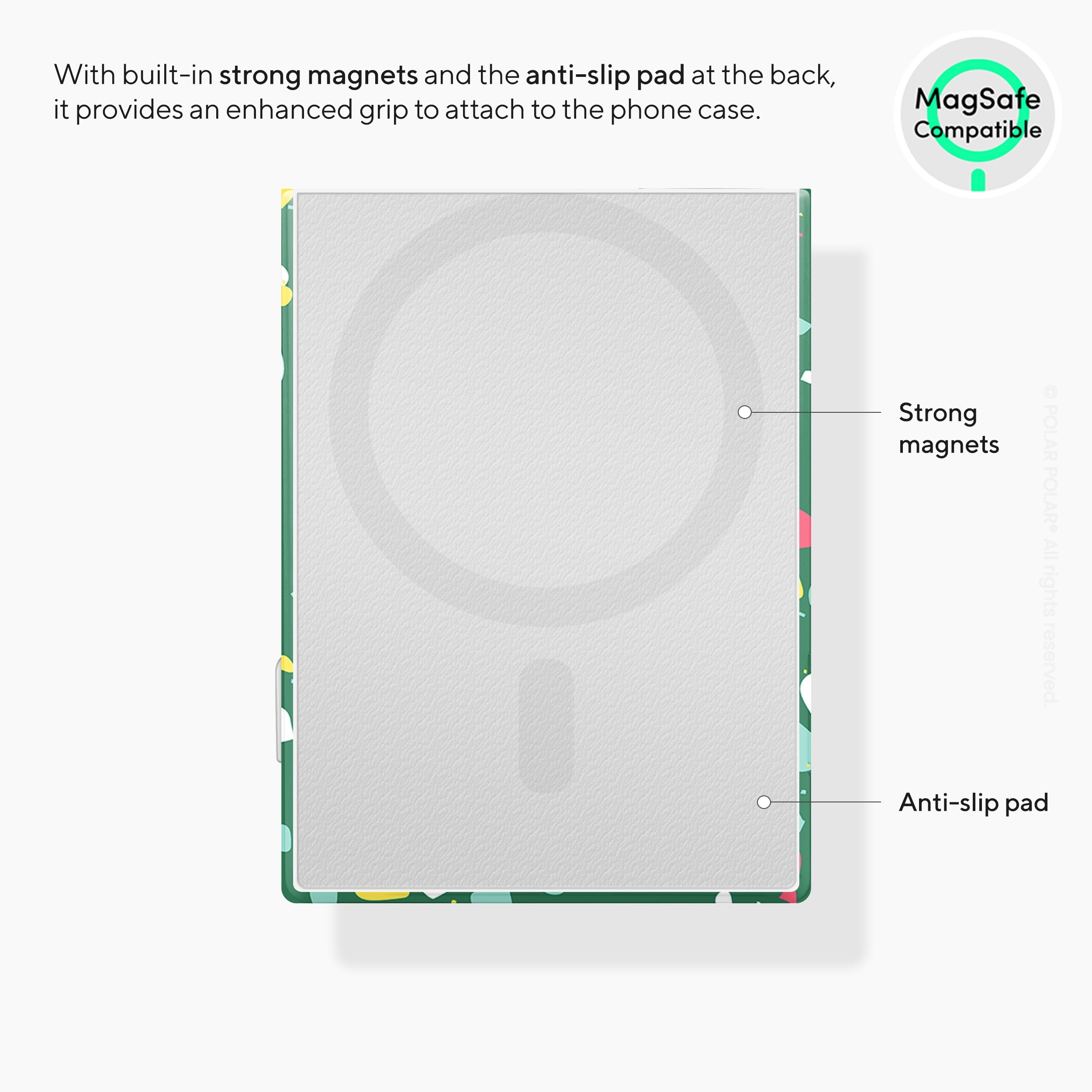 綠茵水磨石 MagSafe 卡套