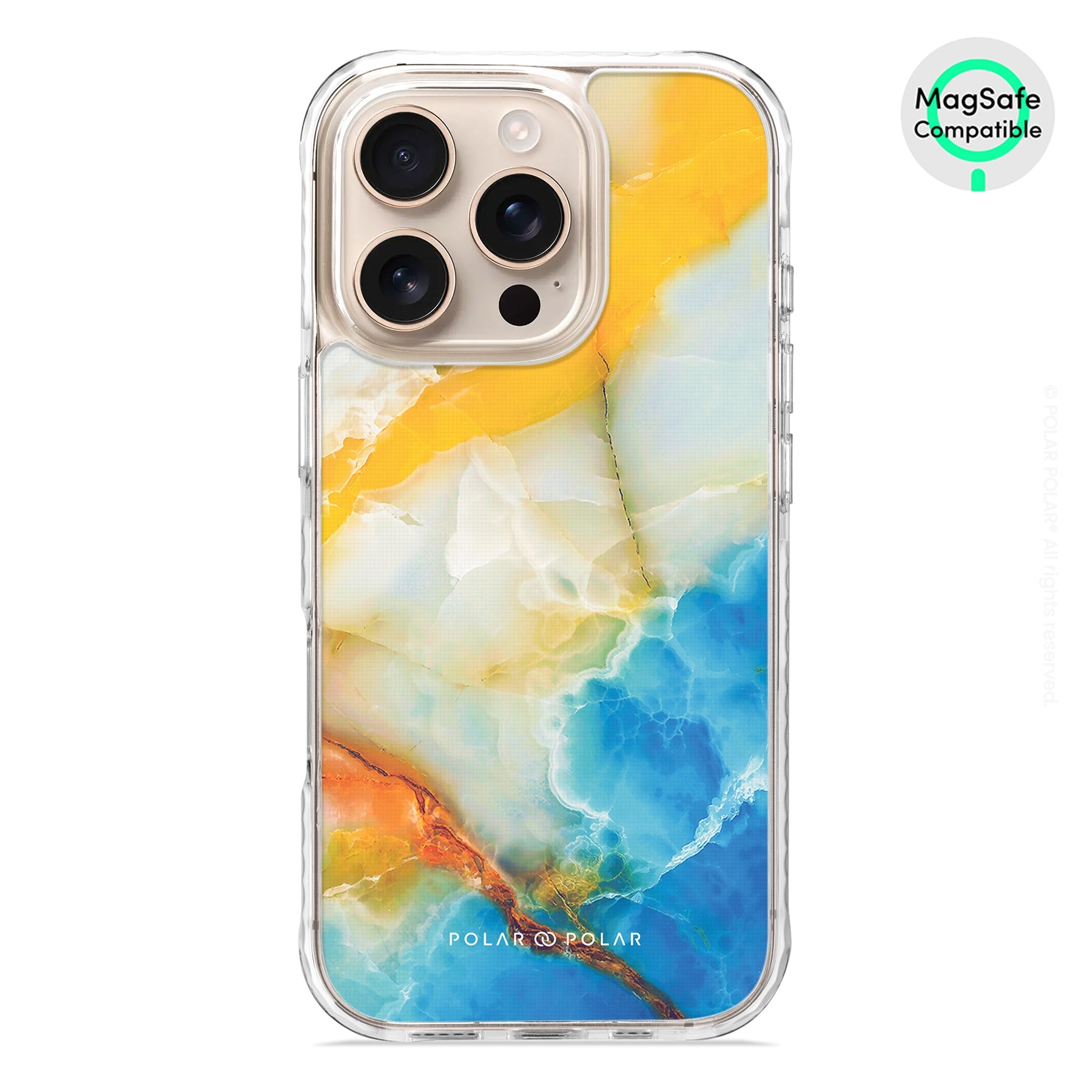 水色陽光 - iPhone 16 Pro 透明邊防摔 MagSafe 手機殼