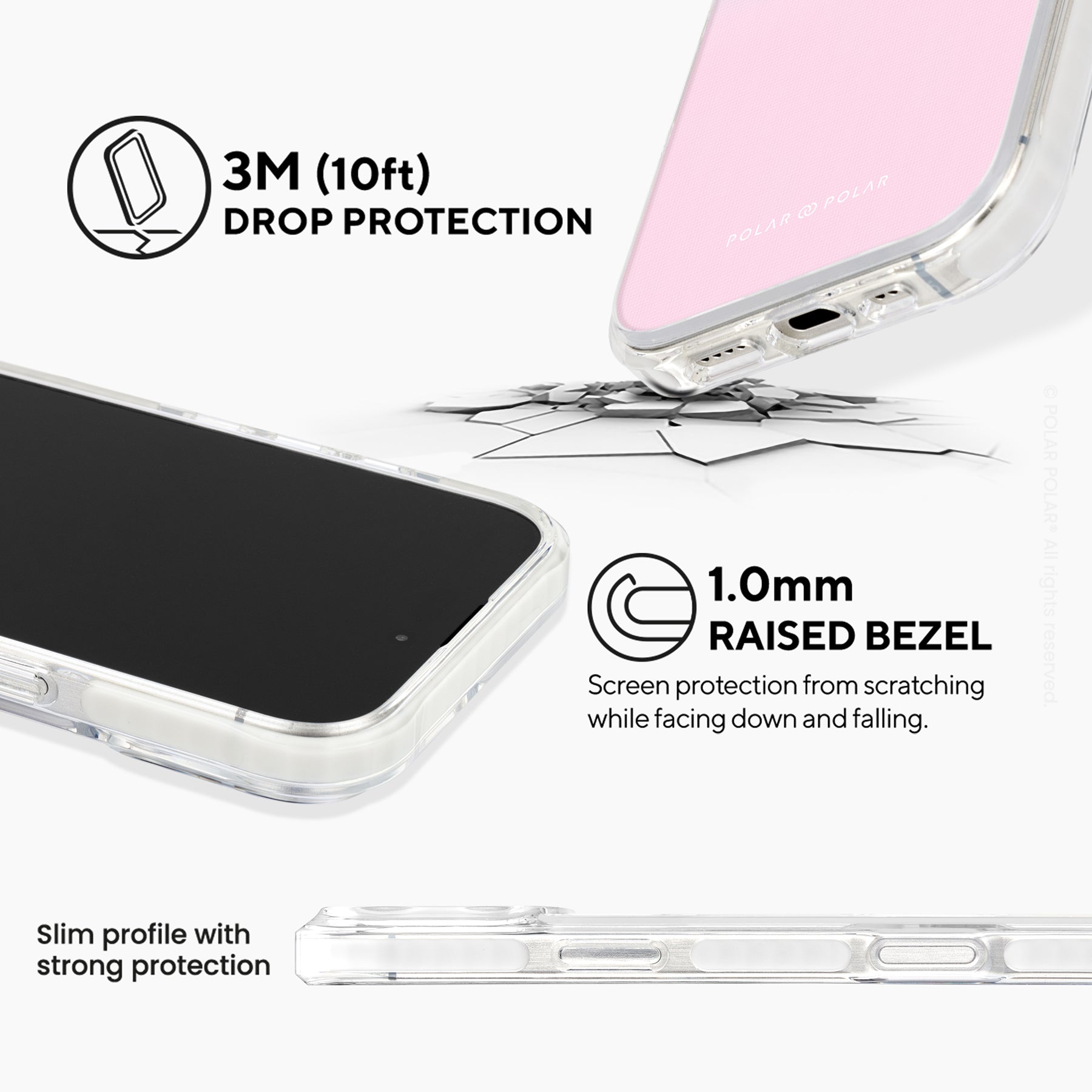藍粉紅粉彩 - iPhone 16 Pro 透明邊防摔 MagSafe 手機殼