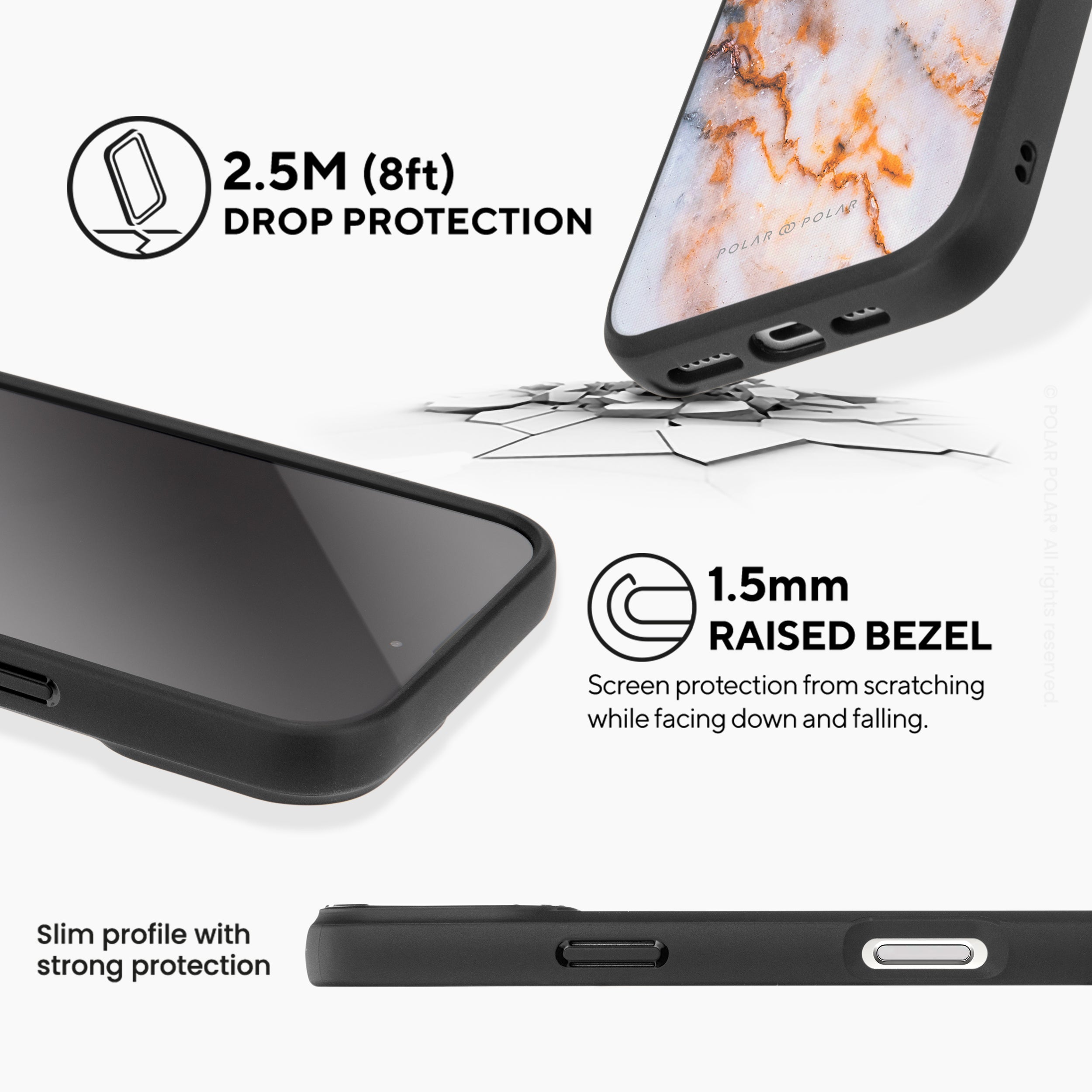 奶油咖啡紋 - iPhone 16 Pro 黑磨砂防摔 MagSafe 手機殼