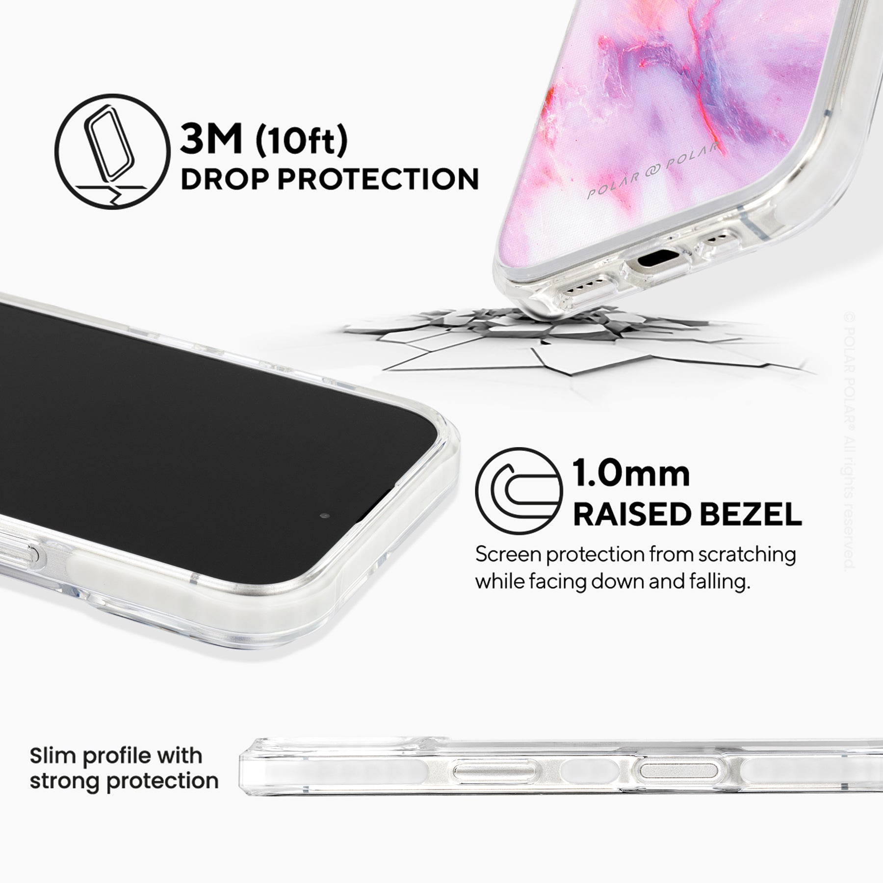 甜美棉花糖紋 - iPhone 16 透明邊防摔 MagSafe 手機殼