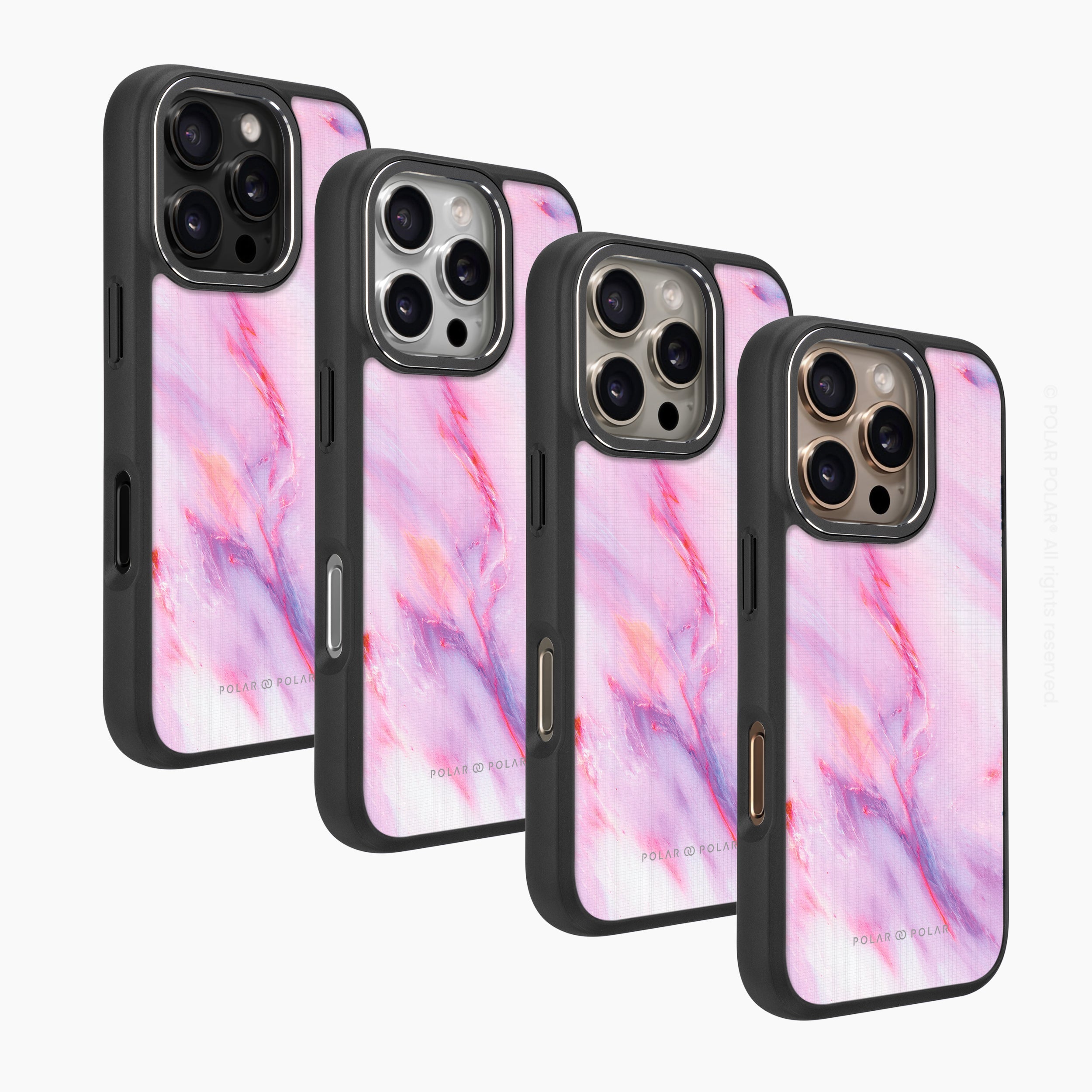 甜美棉花糖紋 - iPhone 16 Pro Max 黑磨砂防摔 MagSafe 手機殼