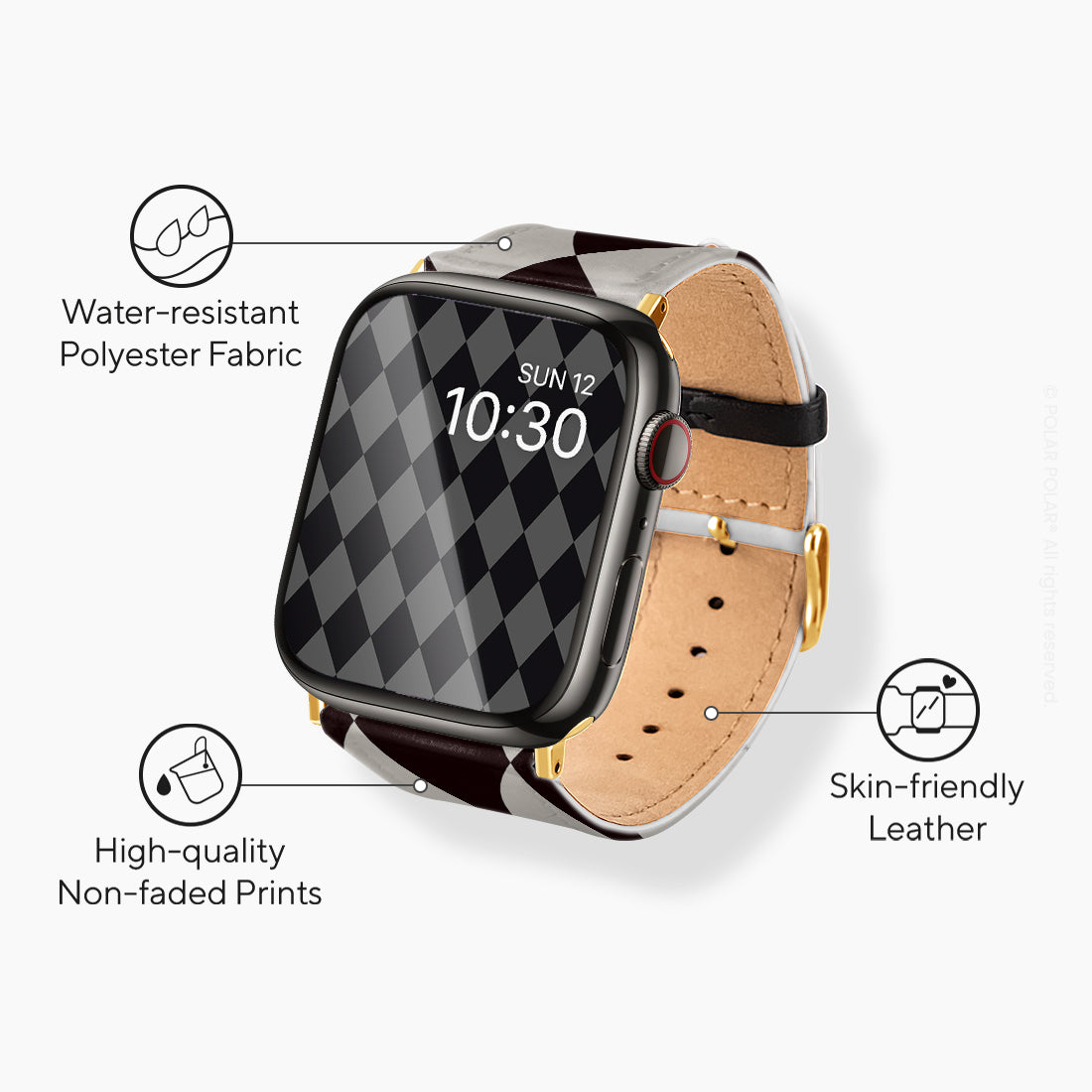 黑鑽石格子 - Apple Watch 錶帶