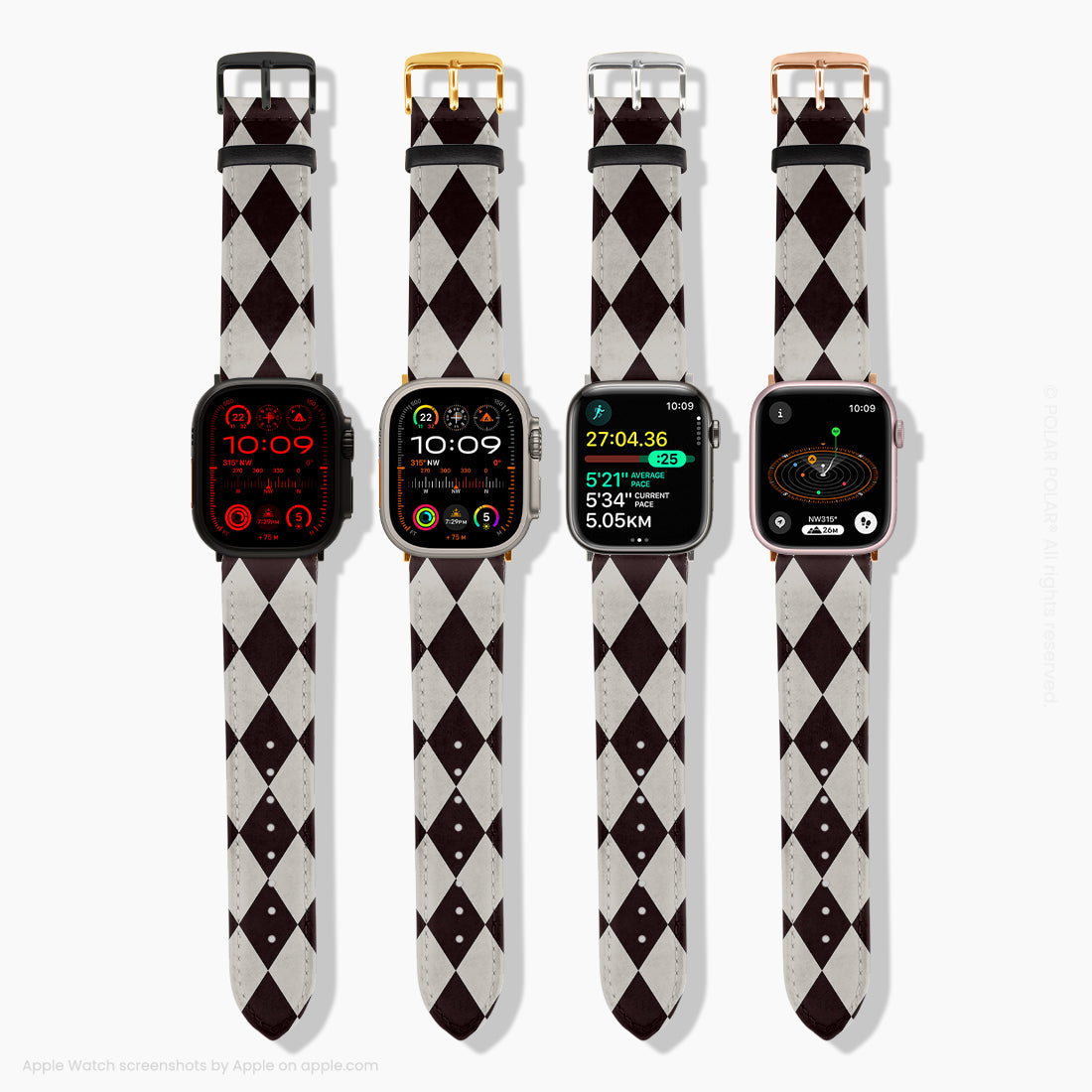黑鑽石格子 - Apple Watch 錶帶