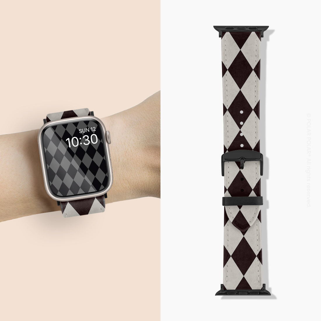 黑鑽石格子 - Apple Watch 錶帶