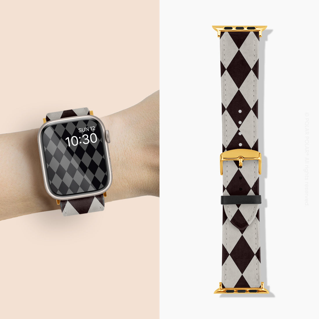 黑鑽石格子 - Apple Watch 錶帶