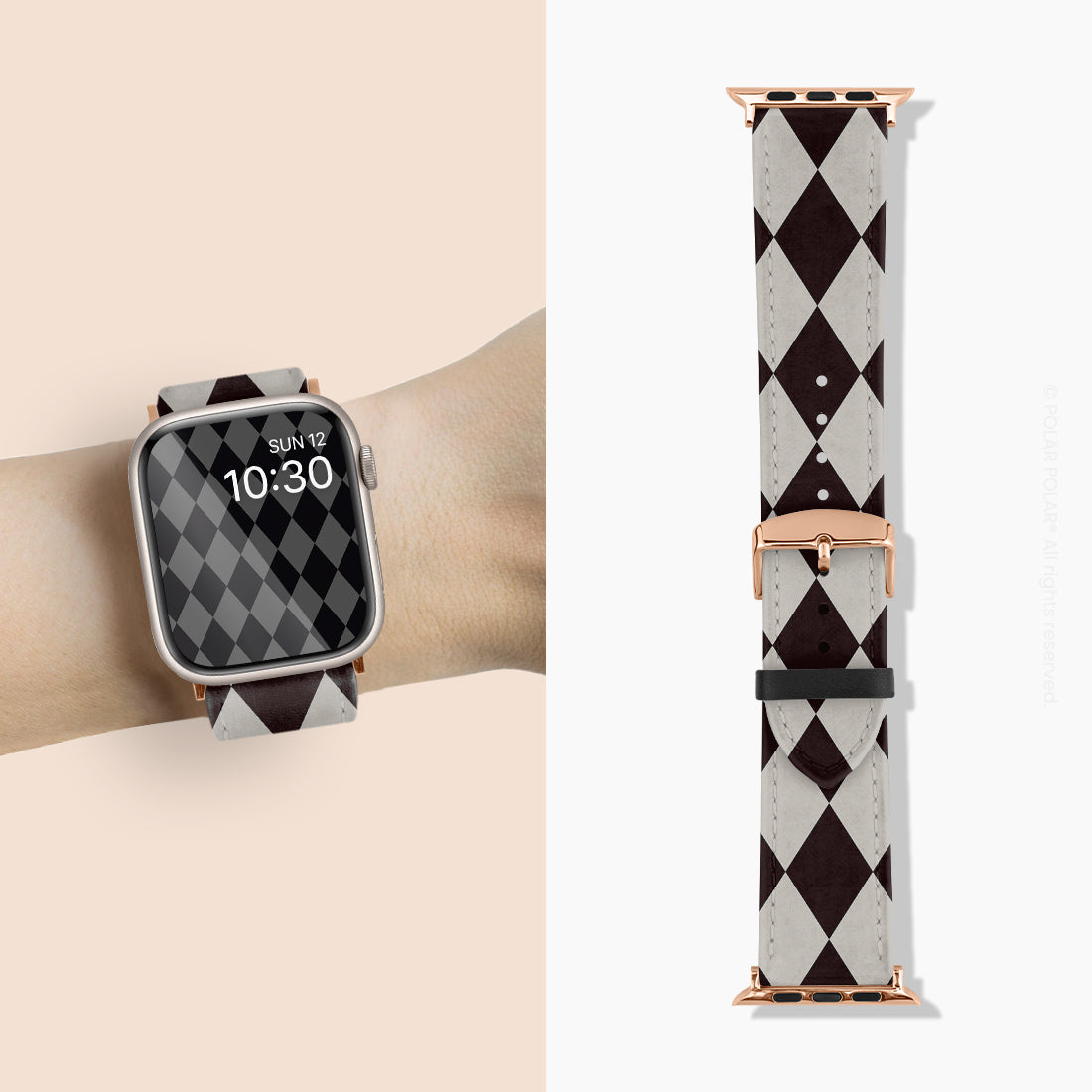 黑鑽石格子 - Apple Watch 錶帶