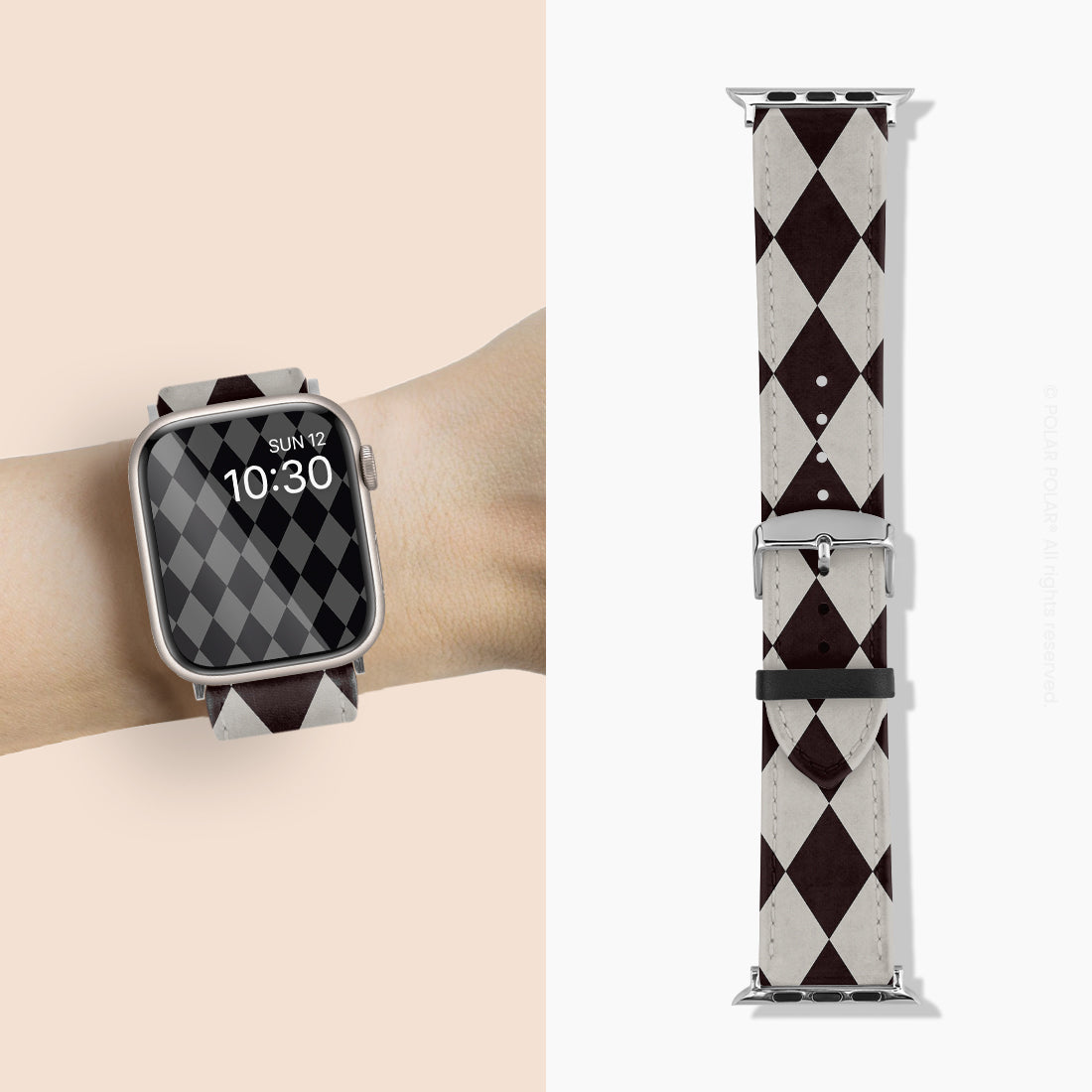 黑鑽石格子 - Apple Watch 錶帶