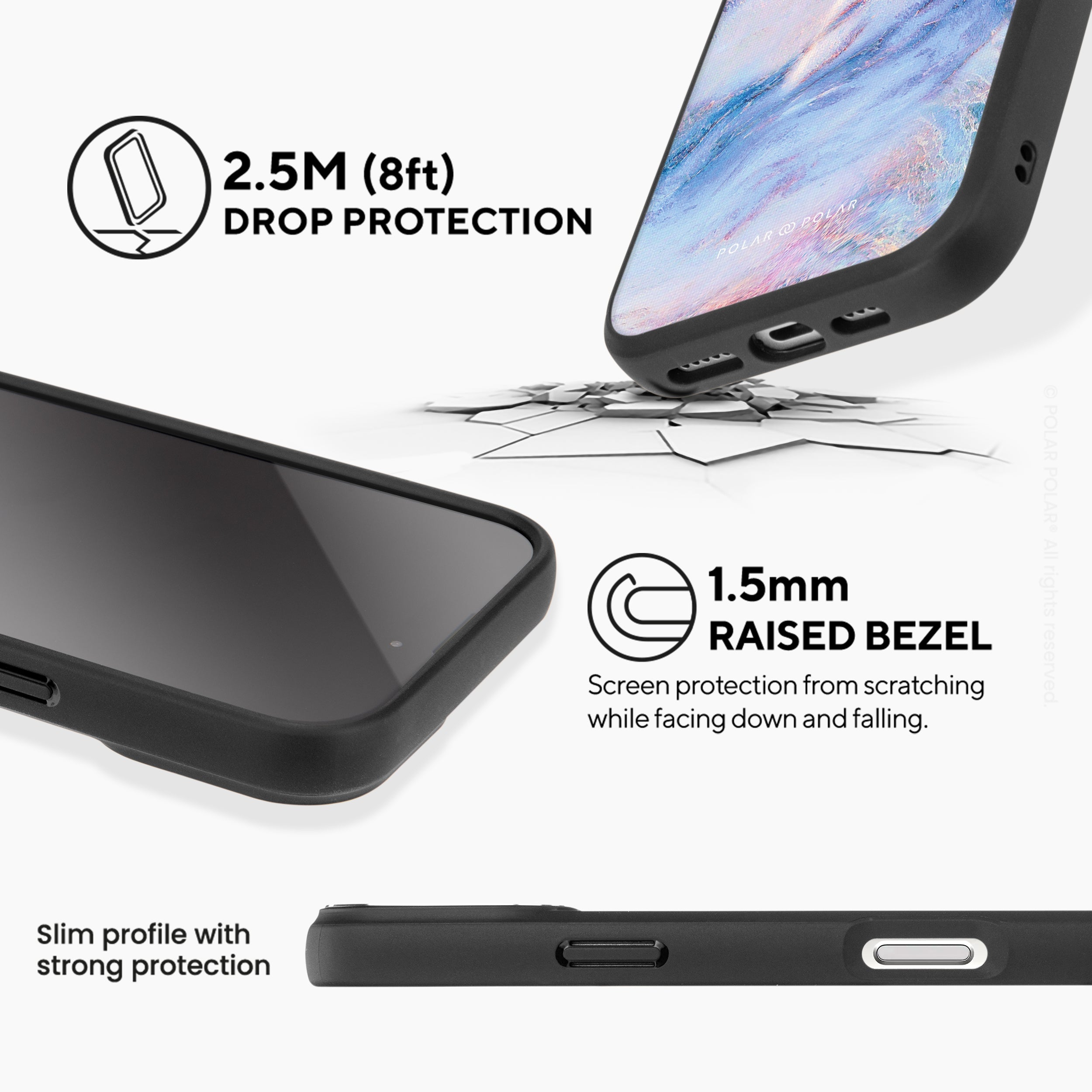 飄飄仙子紋 - iPhone 16 Pro 黑磨砂防摔 MagSafe 手機殼