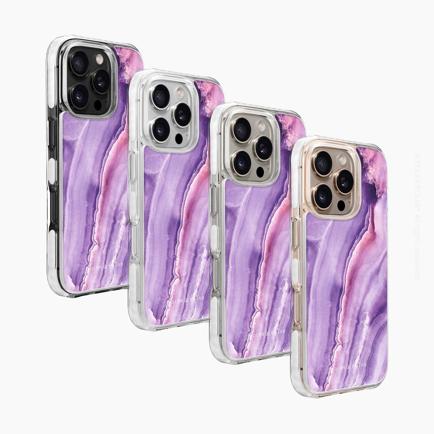 法國浪漫紫羅蘭色 - iPhone 16 Pro 透明邊防摔 MagSafe 手機殼
