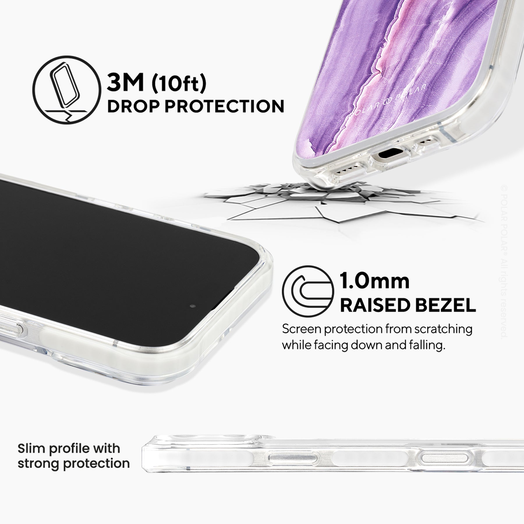 法國浪漫紫羅蘭色 - iPhone 16 Pro Max 透明邊防摔 MagSafe 手機殼