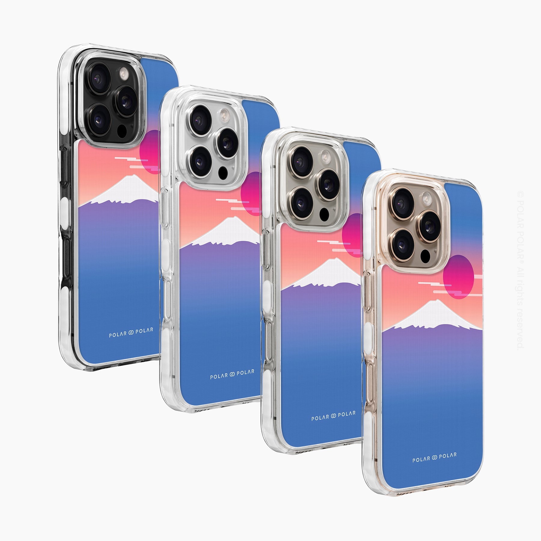 富士山藍 - iPhone 16 Pro Max 透明邊防摔 MagSafe 手機殼