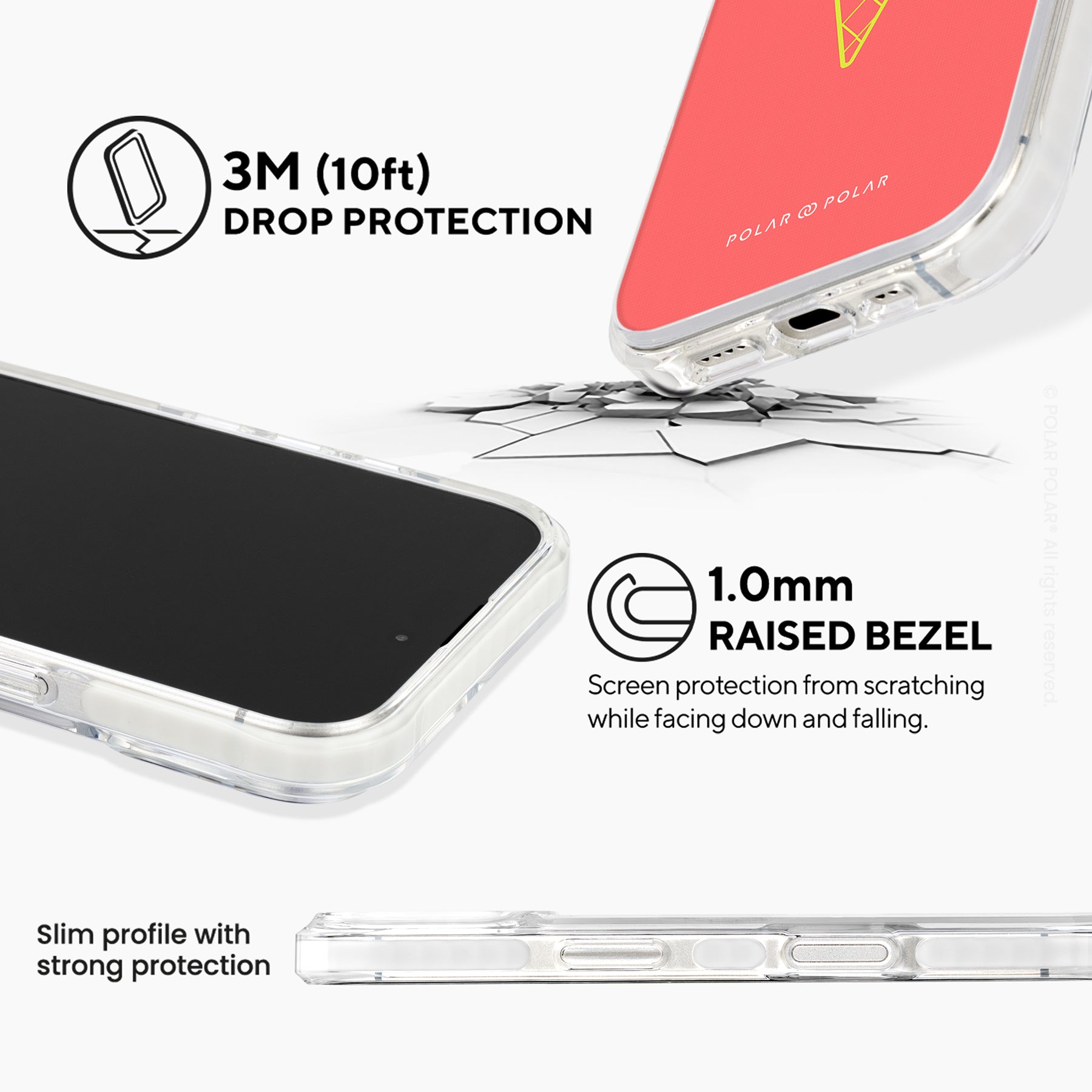 富士山珊瑚雪糕 - iPhone 16 Plus 透明邊防摔 MagSafe 手機殼