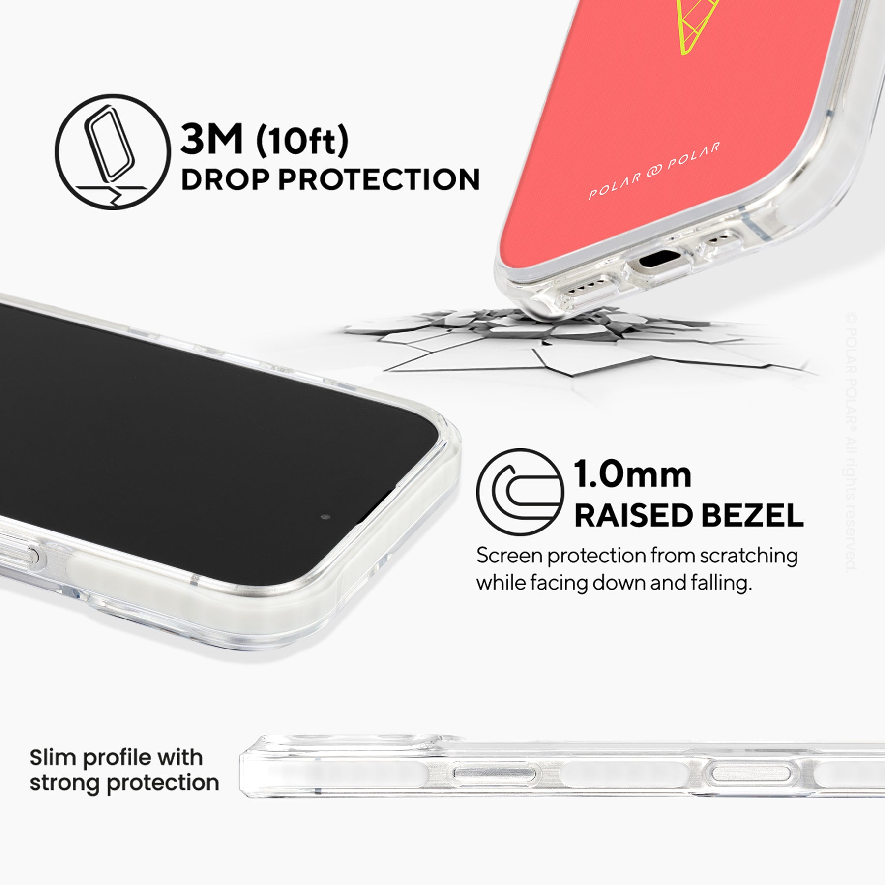 富士山珊瑚雪糕 - iPhone 16 Pro 透明邊防摔 MagSafe 手機殼