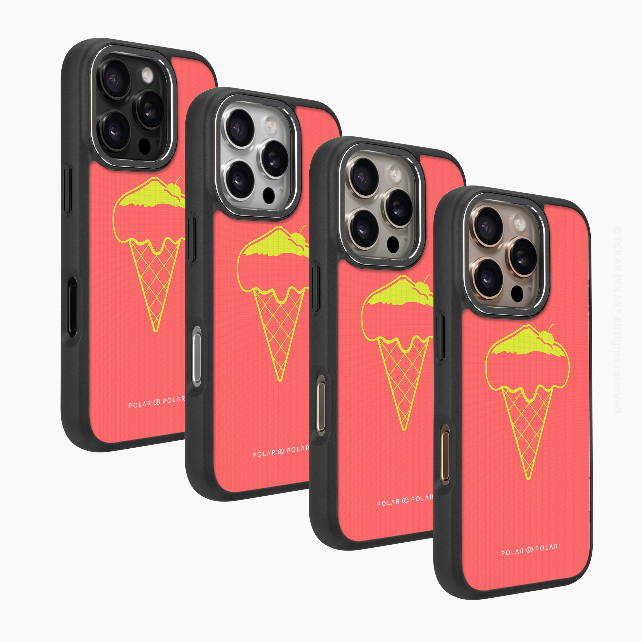 富士山珊瑚雪糕 - iPhone 16 Pro Max 黑磨砂防摔 MagSafe 手機殼