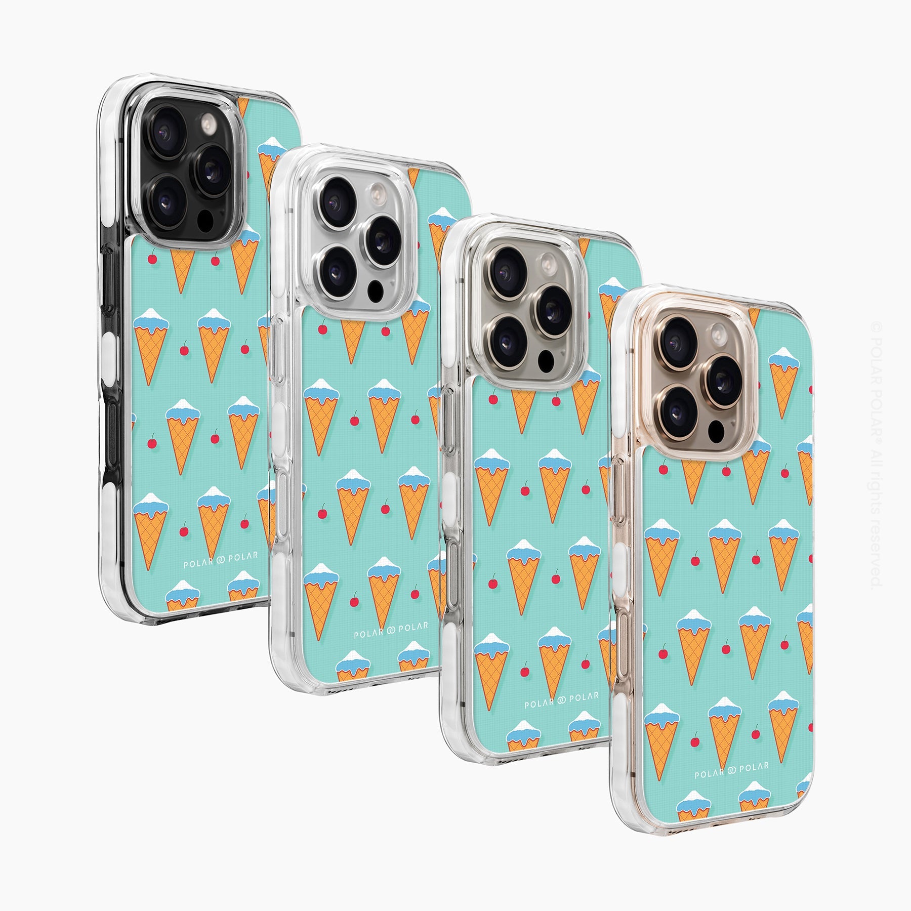 富士山湖水藍雪糕 - iPhone 16 Pro 透明邊防摔 MagSafe 手機殼