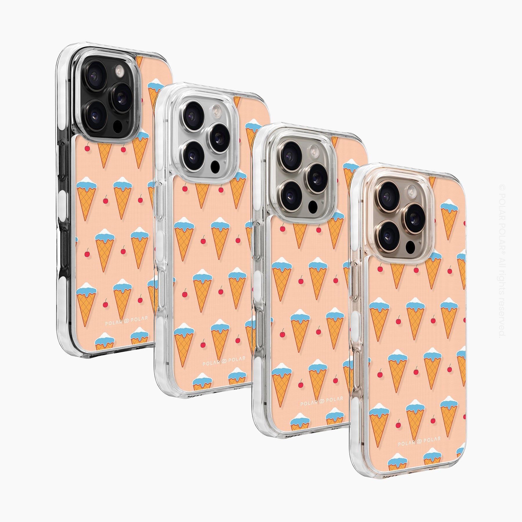 富士山桃色雪糕 - iPhone 16 Pro 透明邊防摔 MagSafe 手機殼