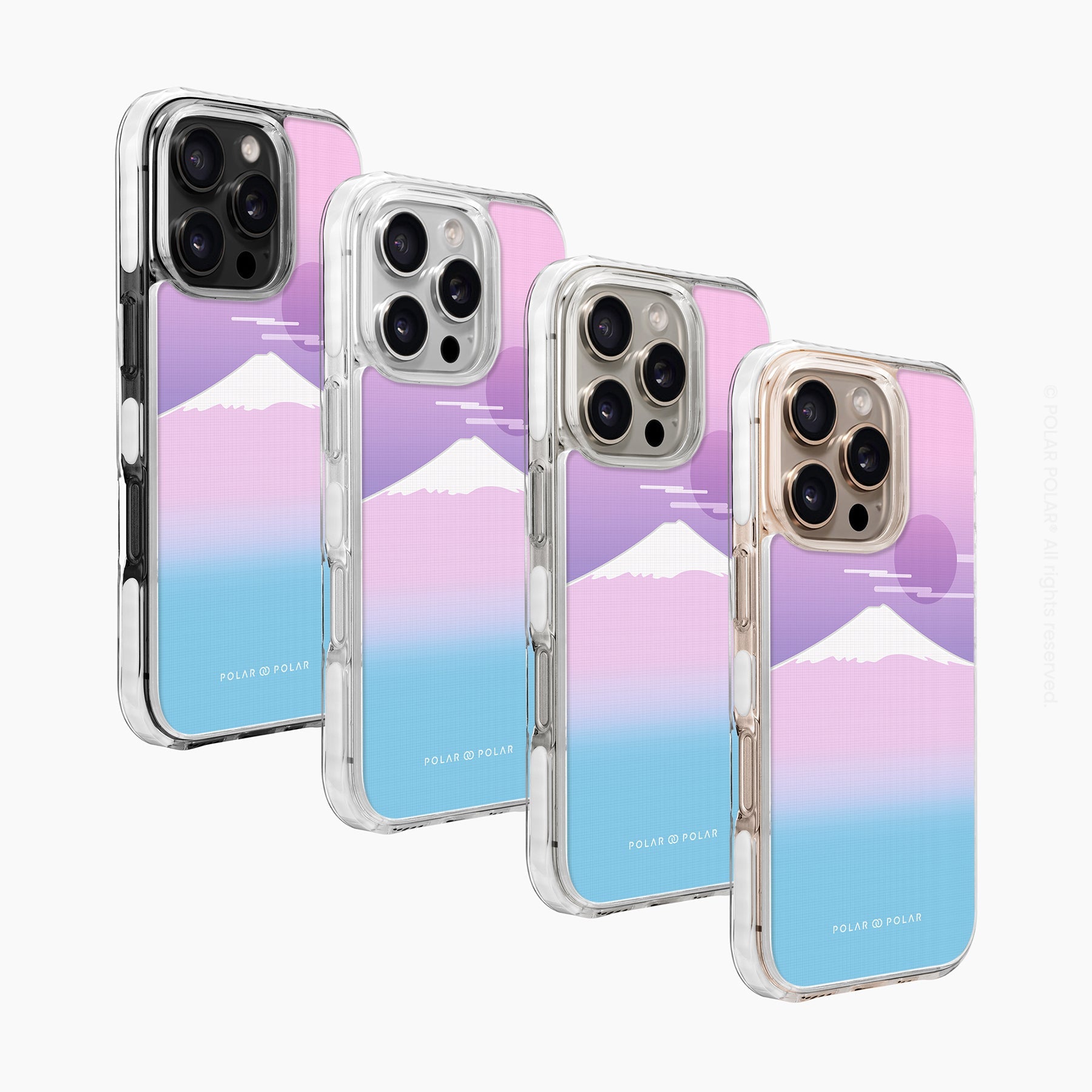 浪漫富士山 - iPhone 16 Pro 透明邊防摔 MagSafe 手機殼
