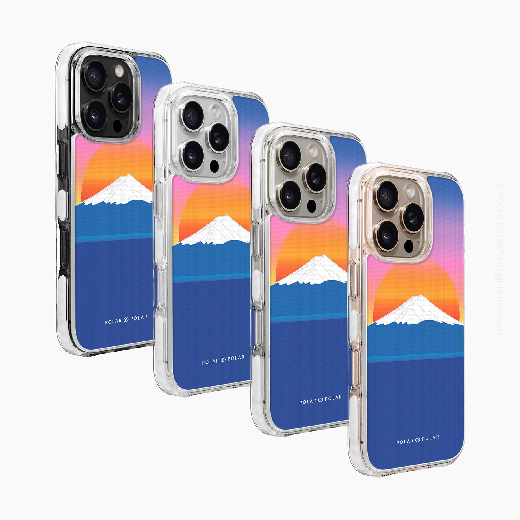 夕陽富士山 - iPhone 16 Pro 透明邊防摔 MagSafe 手機殼