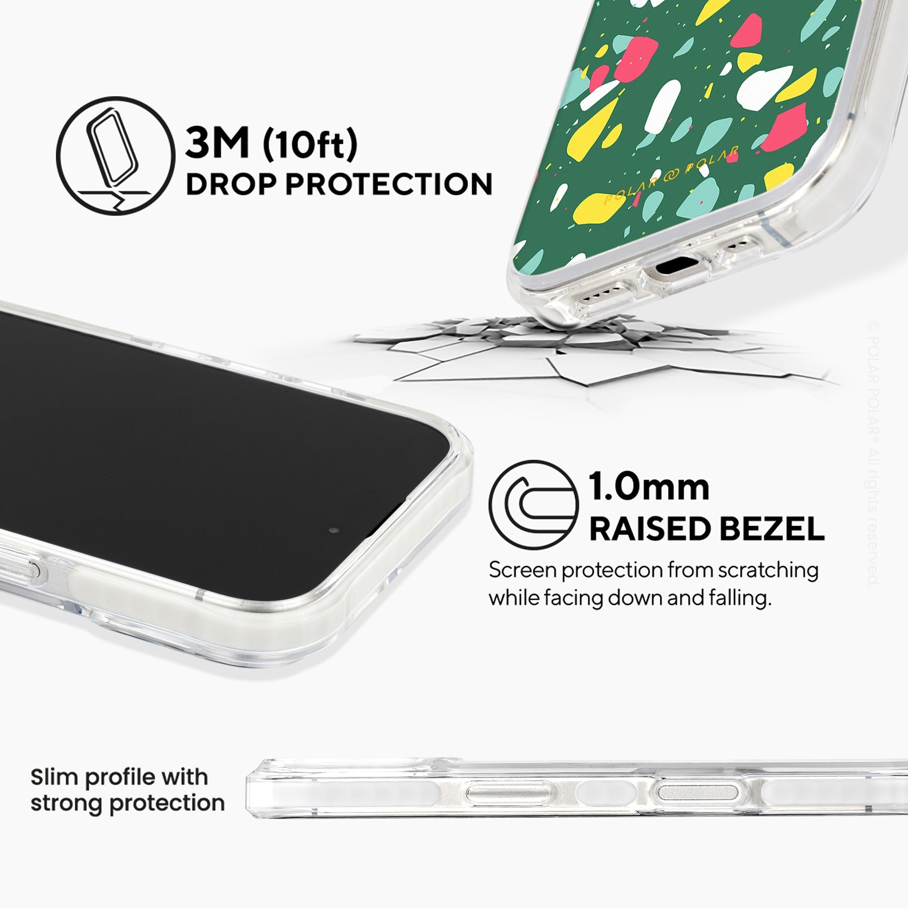 綠茵水磨石 - iPhone 16 Plus 透明邊防摔 MagSafe 手機殼
