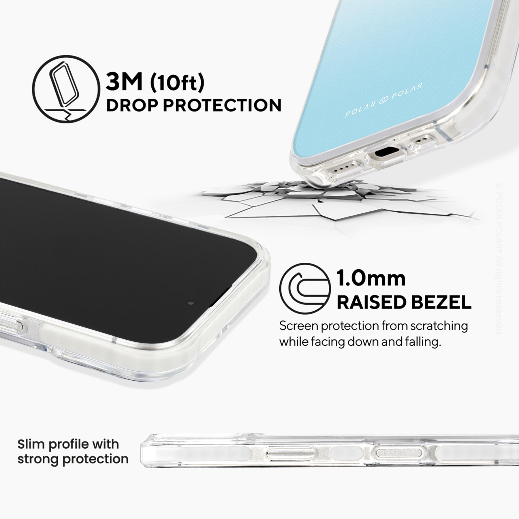 冰山粉彩 - iPhone 16 Plus 透明邊防摔 MagSafe 手機殼