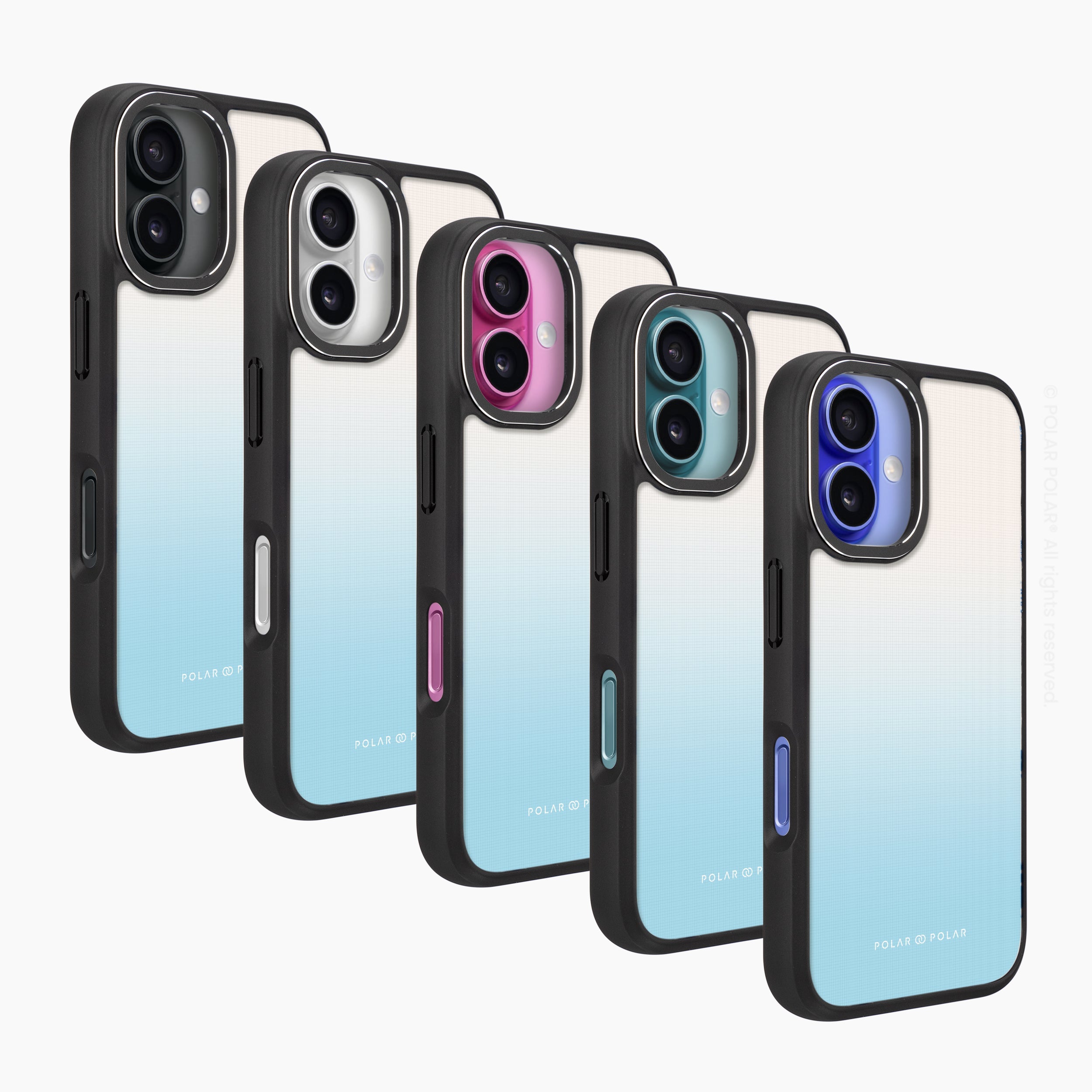冰山粉彩 - iPhone 16 Plus 黑磨砂防摔 MagSafe 手機殼