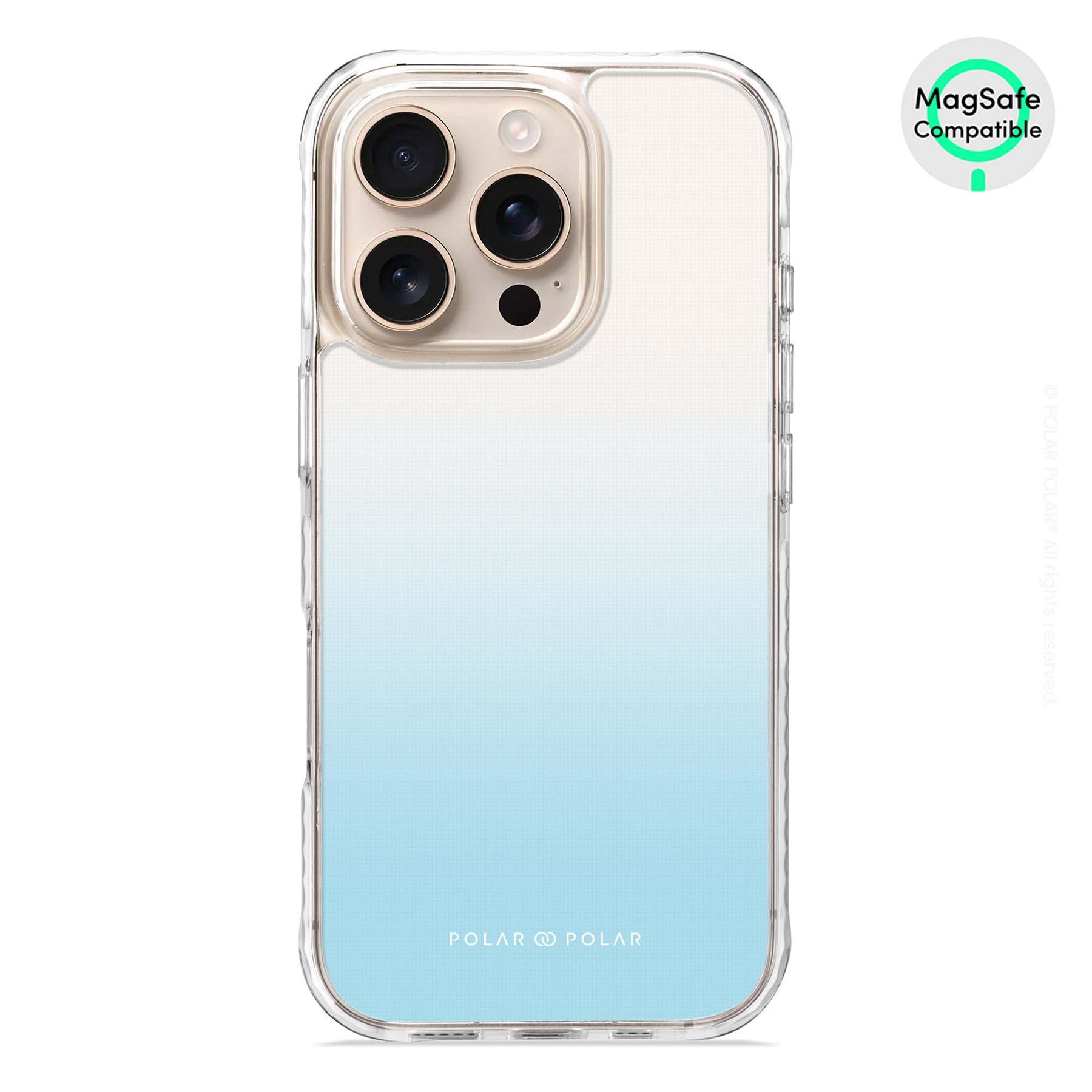 冰山粉彩 - iPhone 16 Pro 透明邊防摔 MagSafe 手機殼
