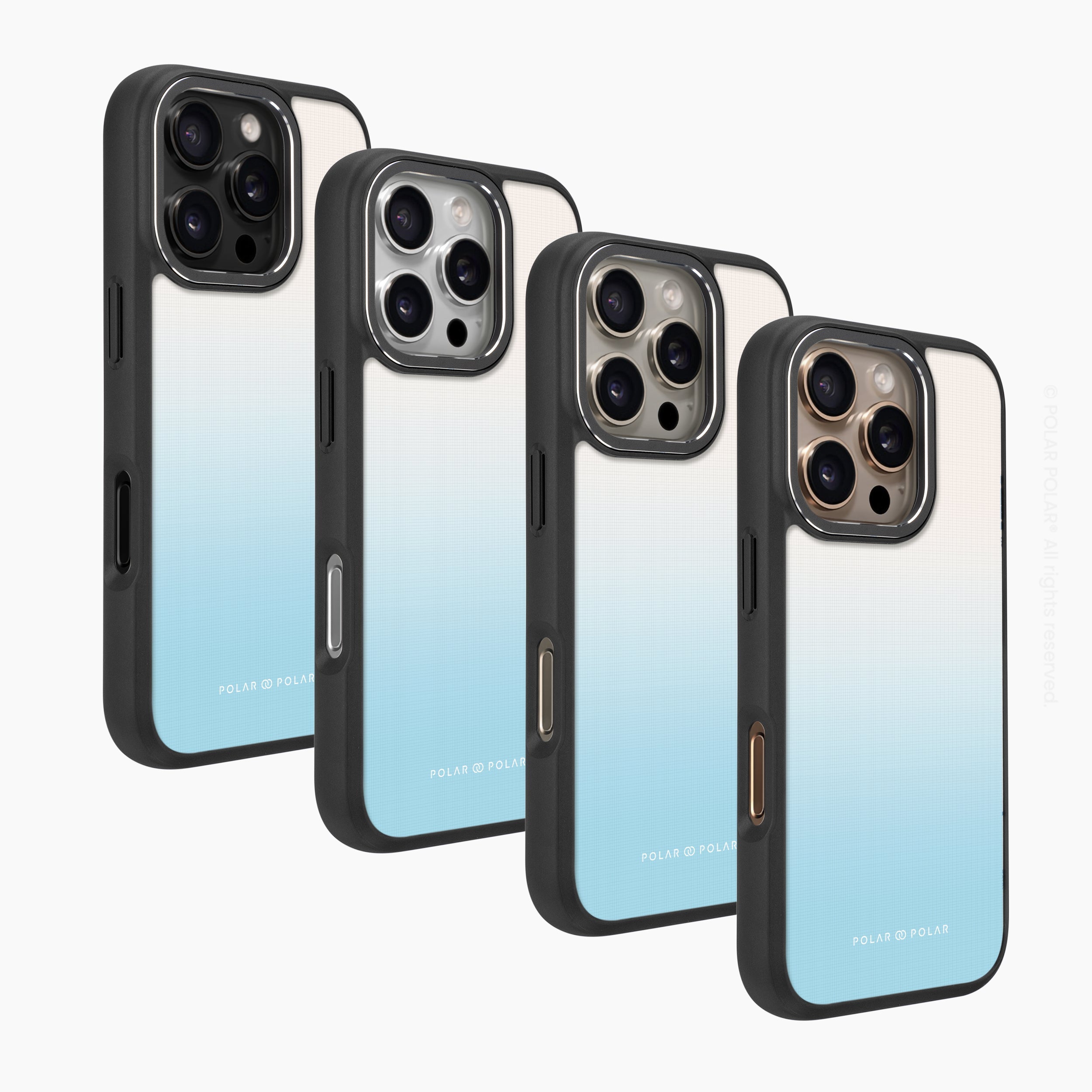 冰山粉彩 - iPhone 16 Pro Max 黑磨砂防摔 MagSafe 手機殼