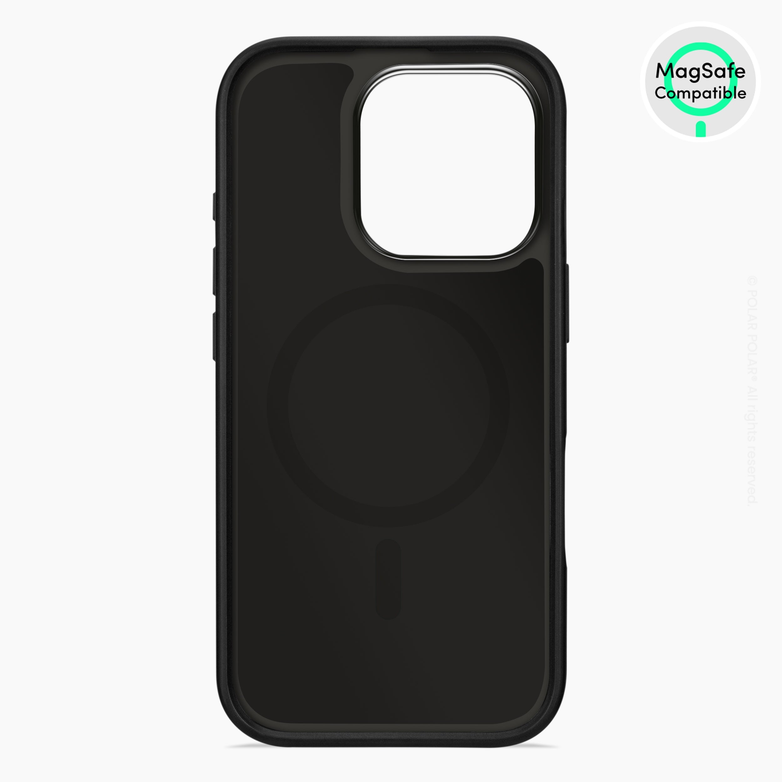 紫丁香水磨石 - iPhone 16 Pro 黑磨砂防摔 MagSafe 手機殼