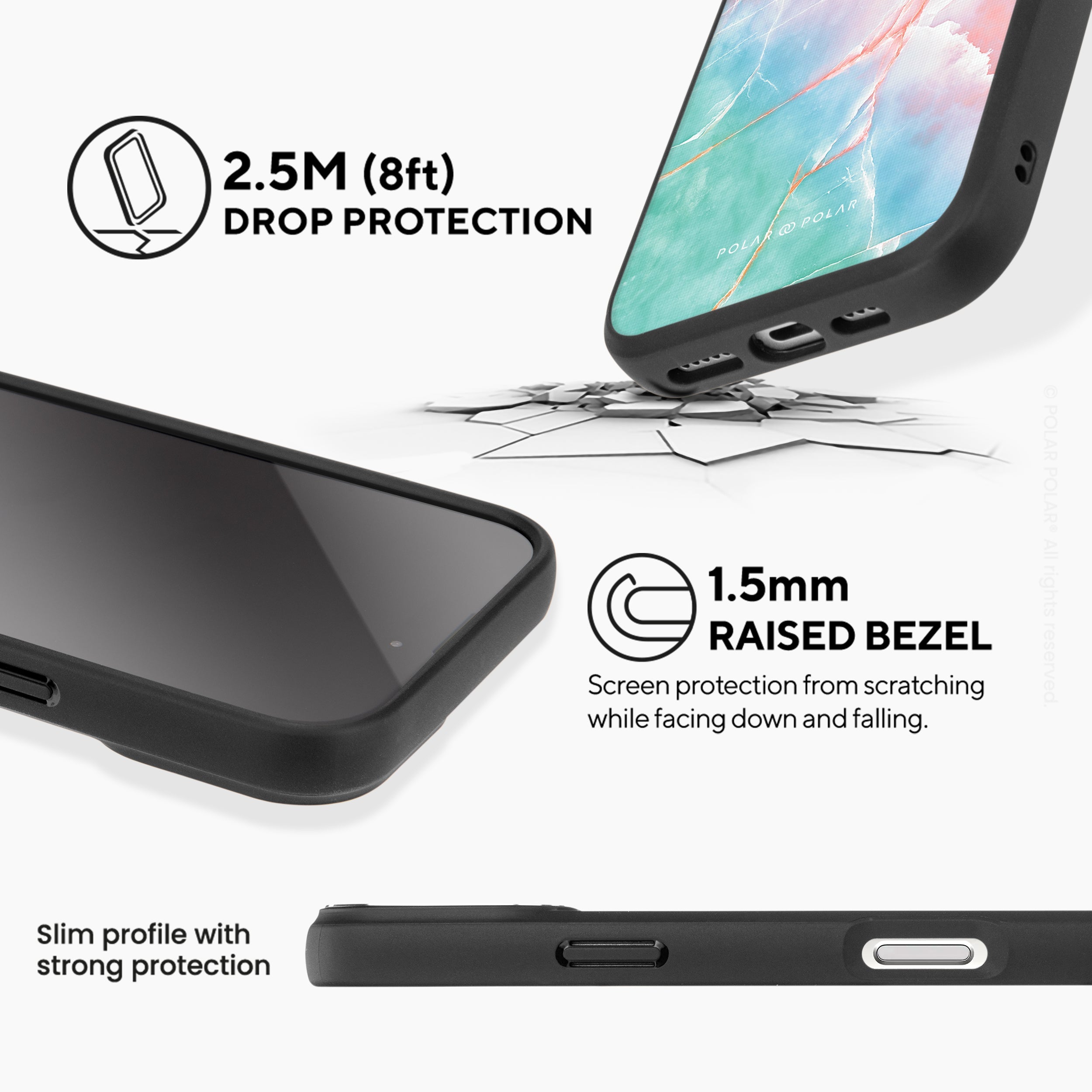魅幻天空 - iPhone 16 Pro 黑磨砂防摔 MagSafe 手機殼