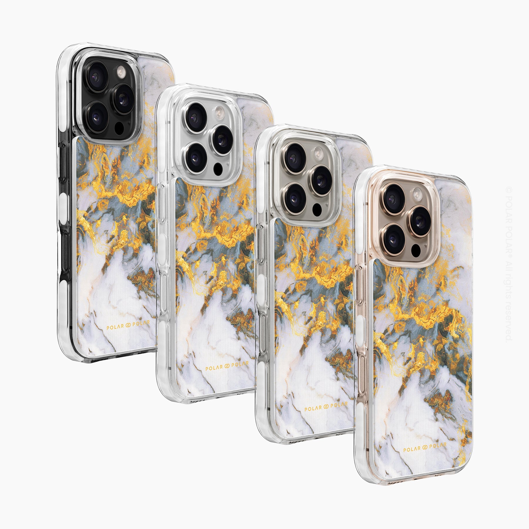 大理石霧紋 - iPhone 16 Pro Max 透明邊防摔 MagSafe 手機殼