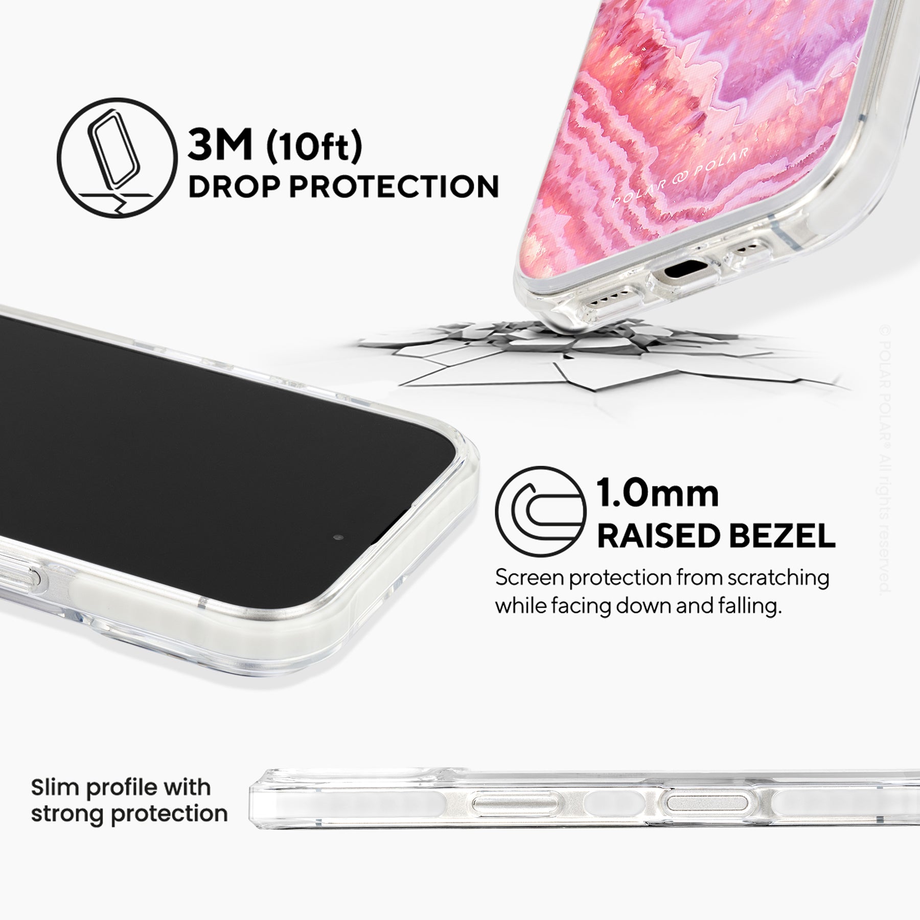 迷濛玫瑰珊瑚 - iPhone 16 透明邊防摔 MagSafe 手機殼