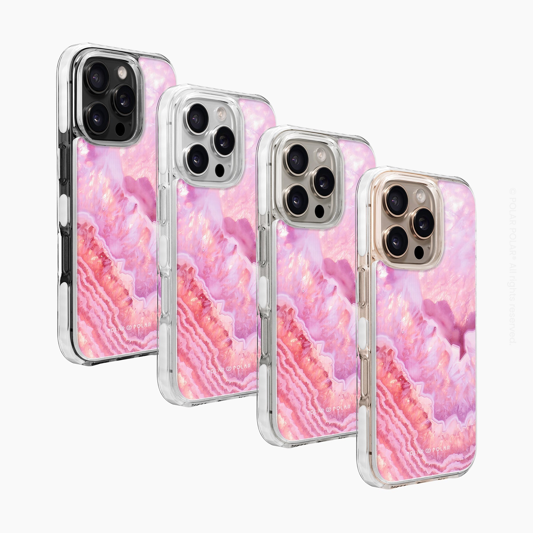迷濛玫瑰珊瑚 - iPhone 16 Pro 透明邊防摔 MagSafe 手機殼
