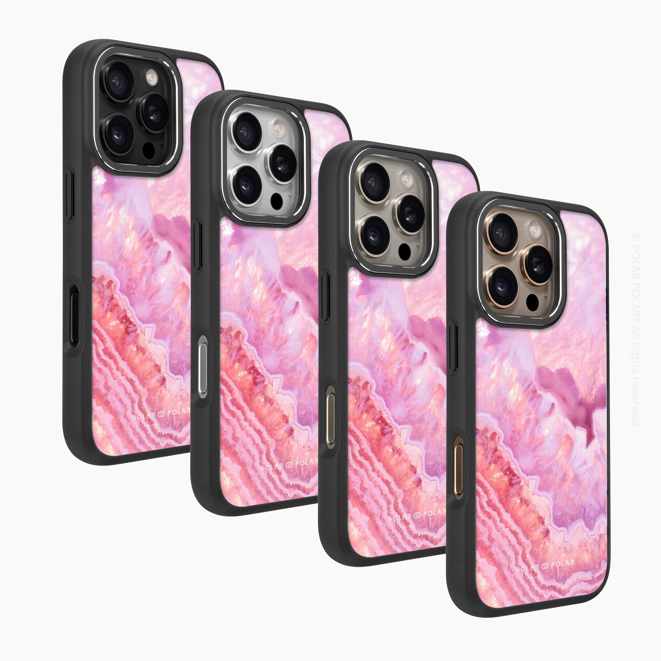 迷濛玫瑰珊瑚 - iPhone 16 Pro Max 黑磨砂防摔 MagSafe 手機殼