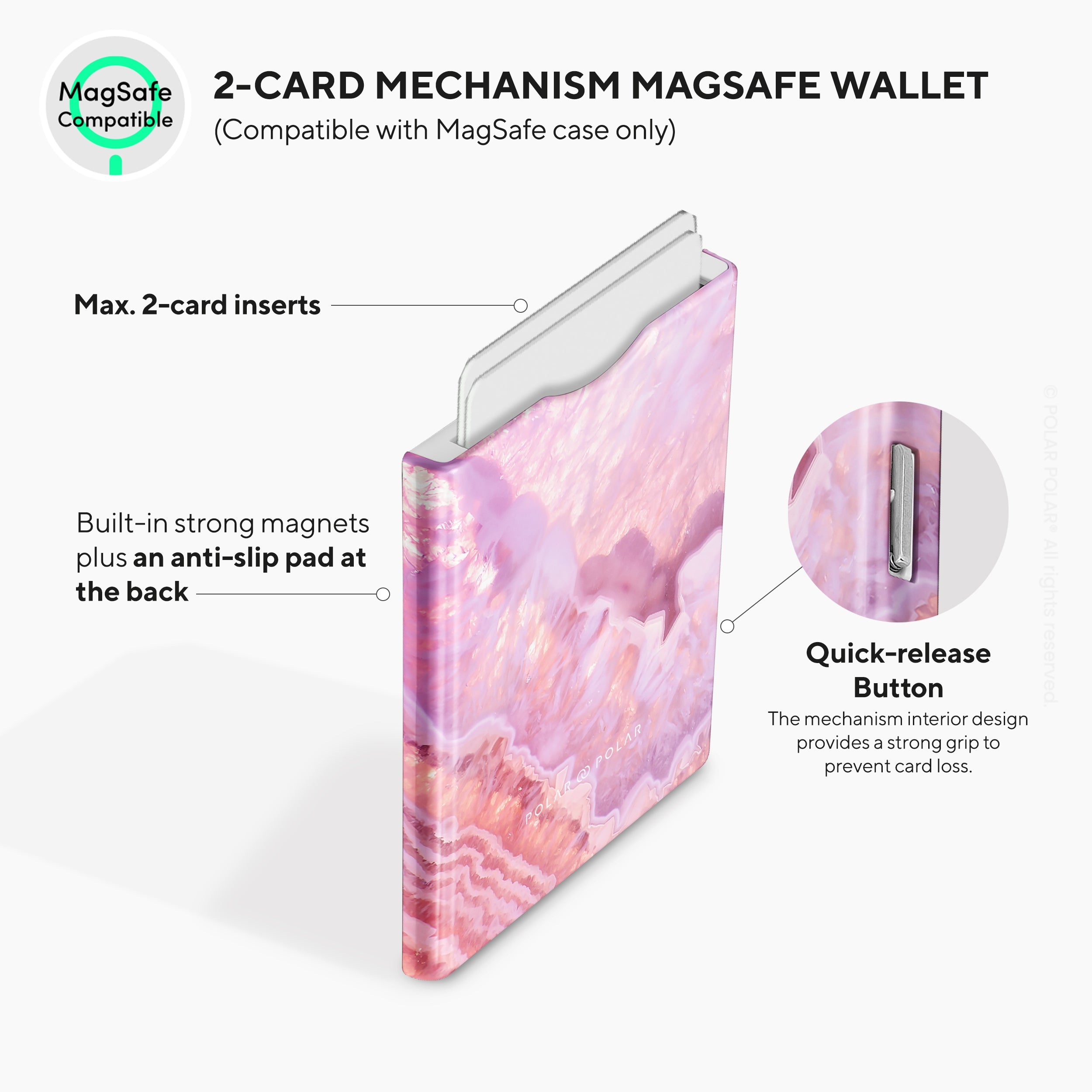 迷濛玫瑰珊瑚 MagSafe 卡套