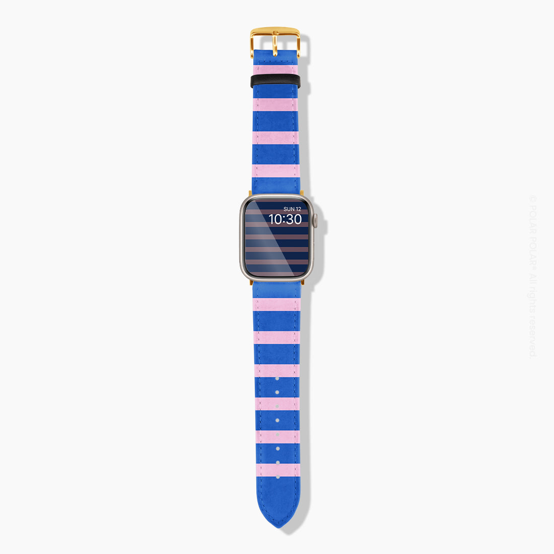 海軍藍粉色橫紋 - Apple Watch 錶帶