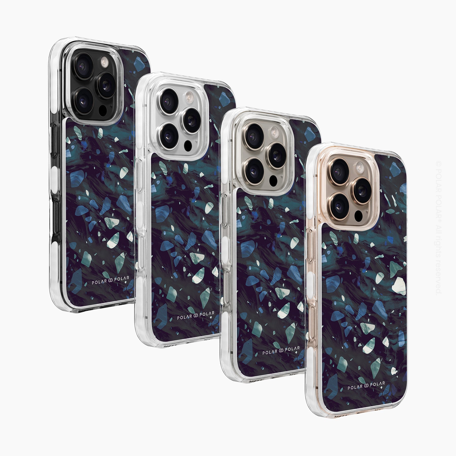 北歐水磨石 - iPhone 16 Pro 透明邊防摔 MagSafe 手機殼