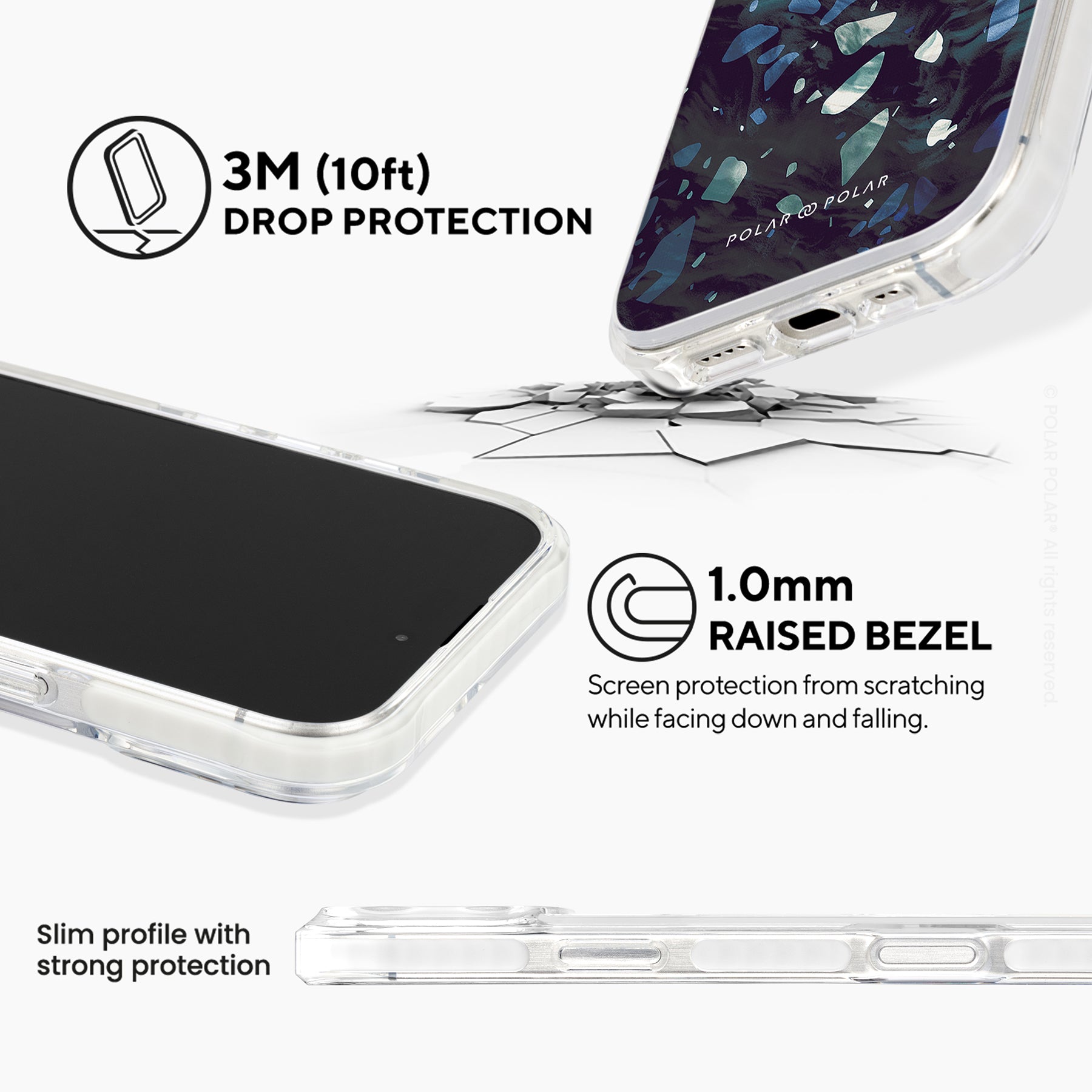 北歐水磨石 - iPhone 16 Pro 透明邊防摔 MagSafe 手機殼