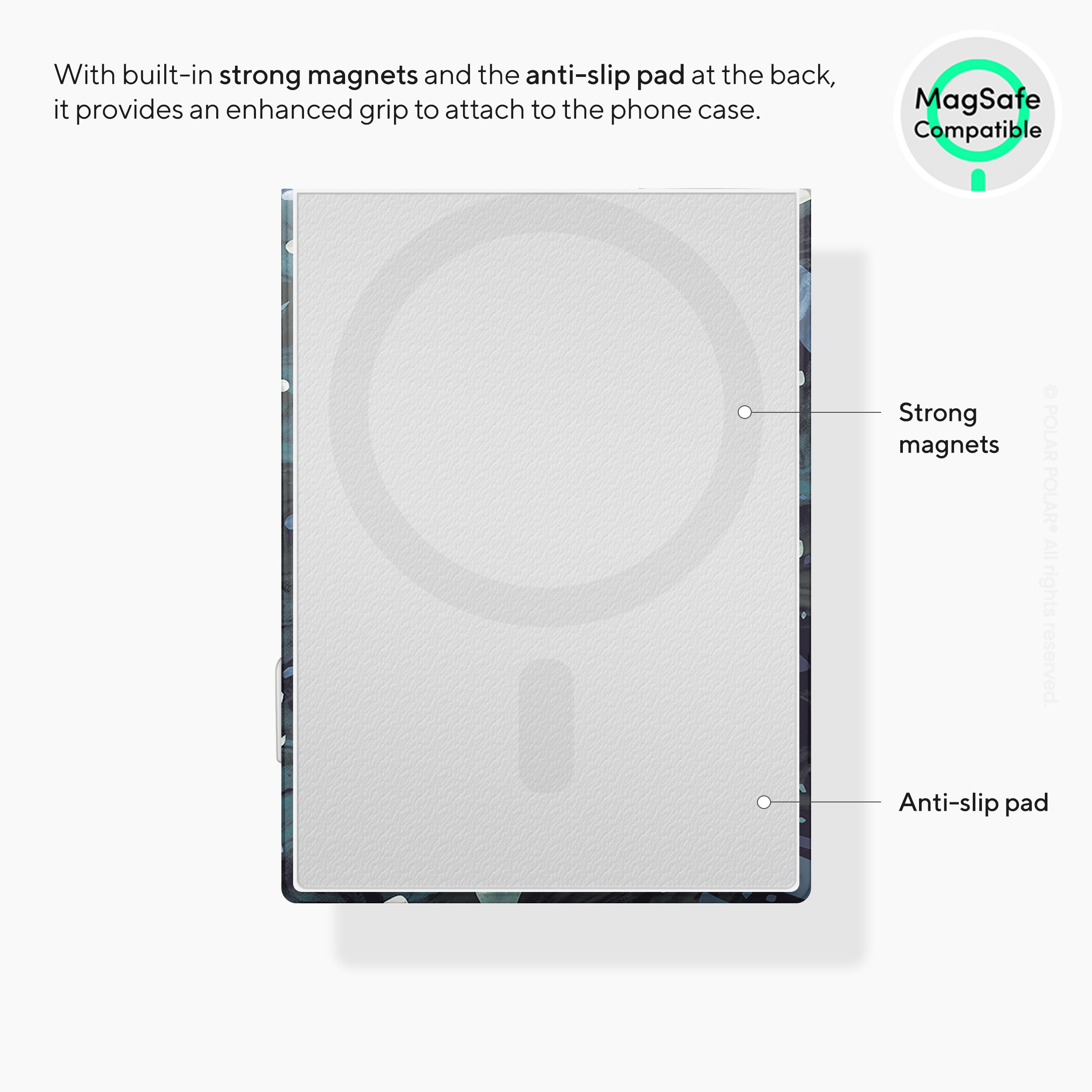 北歐水磨石 MagSafe 卡套