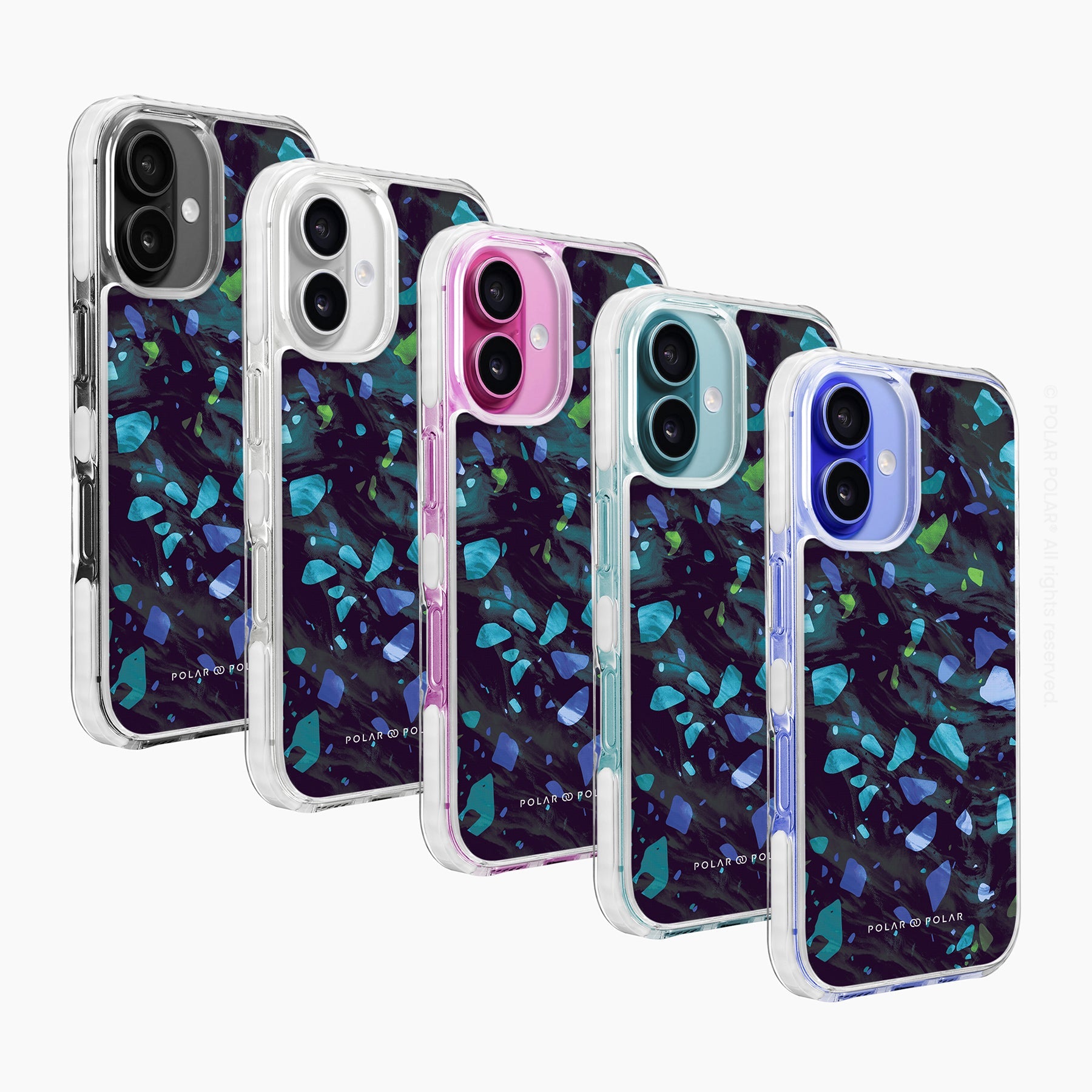 深海水磨石 - iPhone 16 Plus 透明邊防摔 MagSafe 手機殼