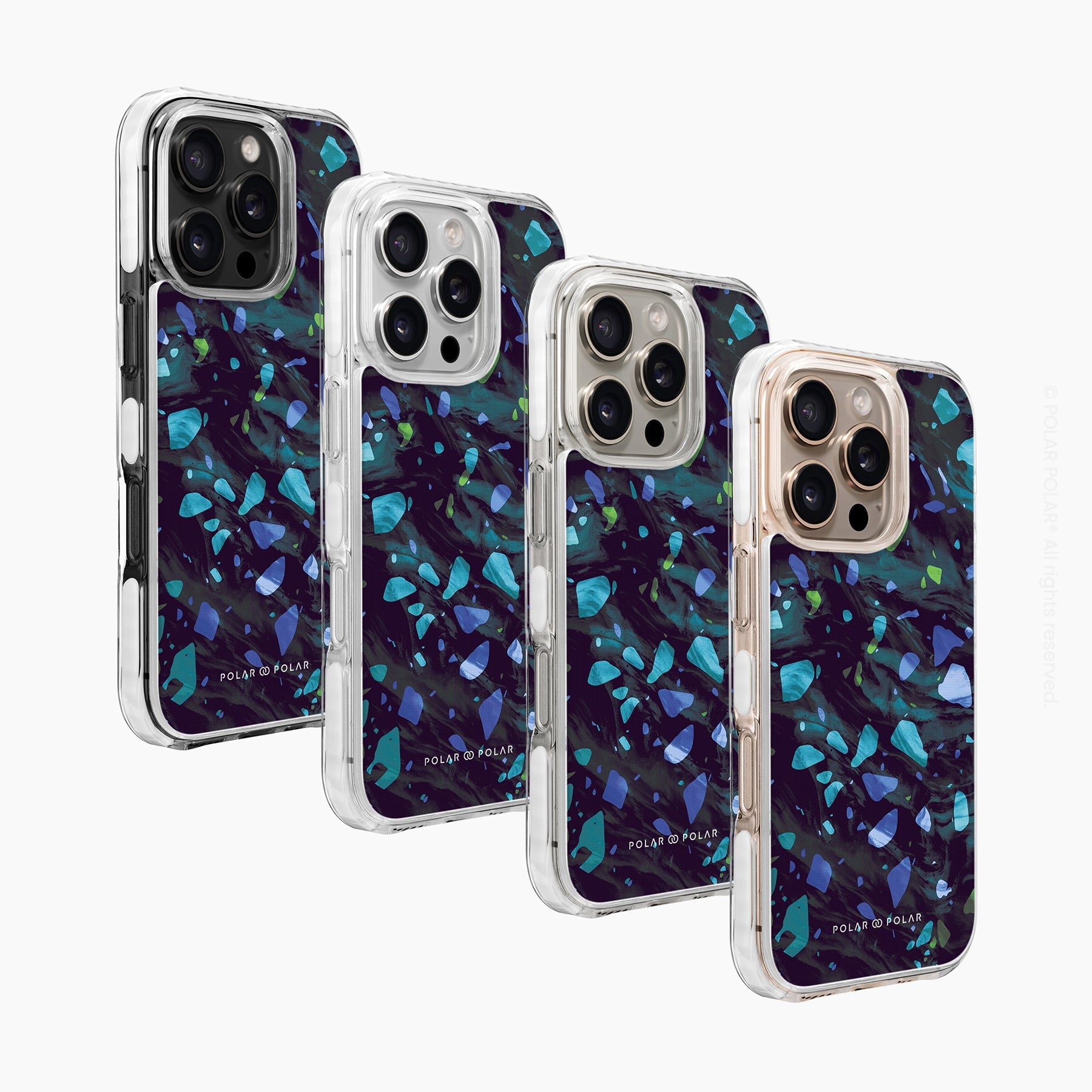 深海水磨石 - iPhone 16 Pro 透明邊防摔 MagSafe 手機殼
