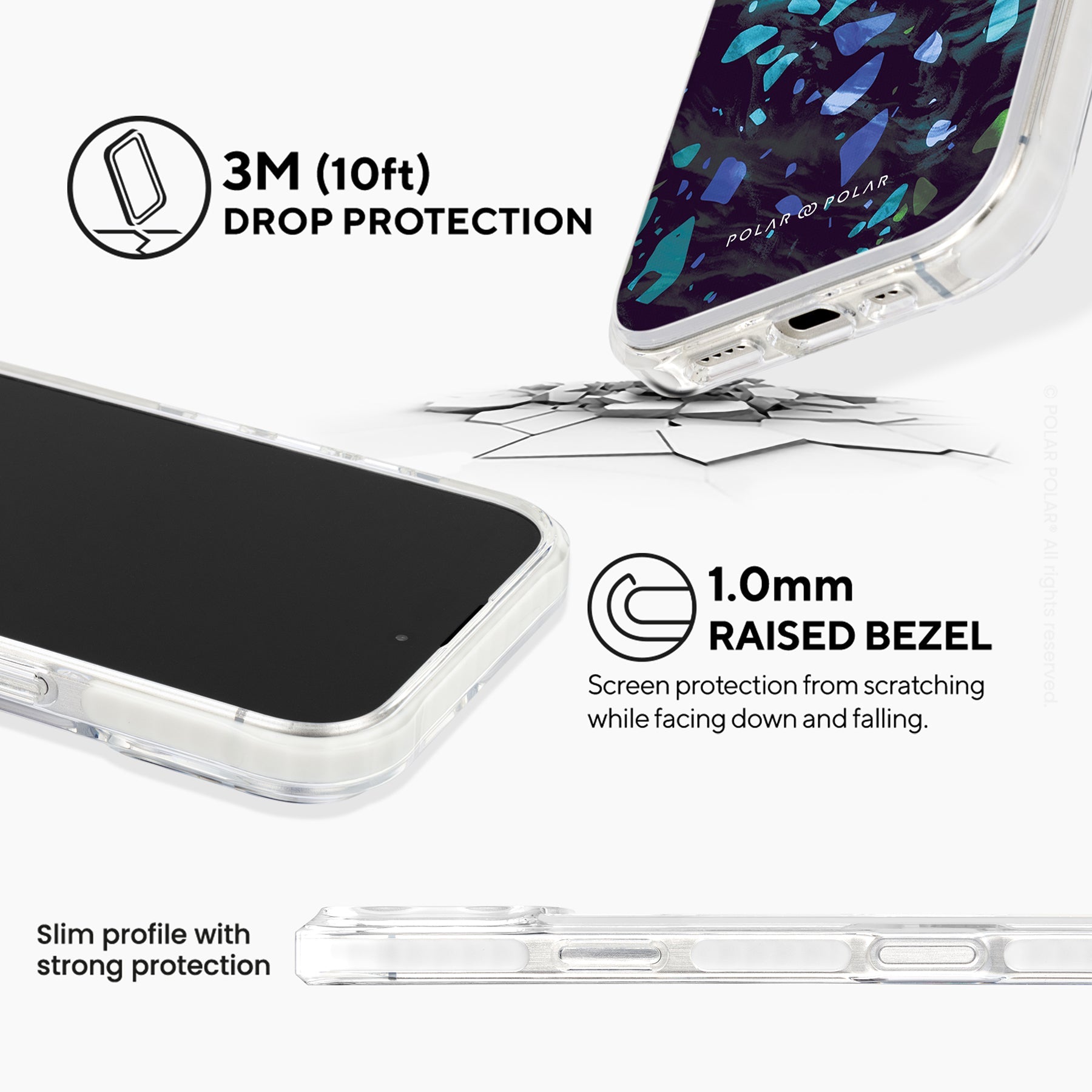 深海水磨石 - iPhone 16 Pro 透明邊防摔 MagSafe 手機殼