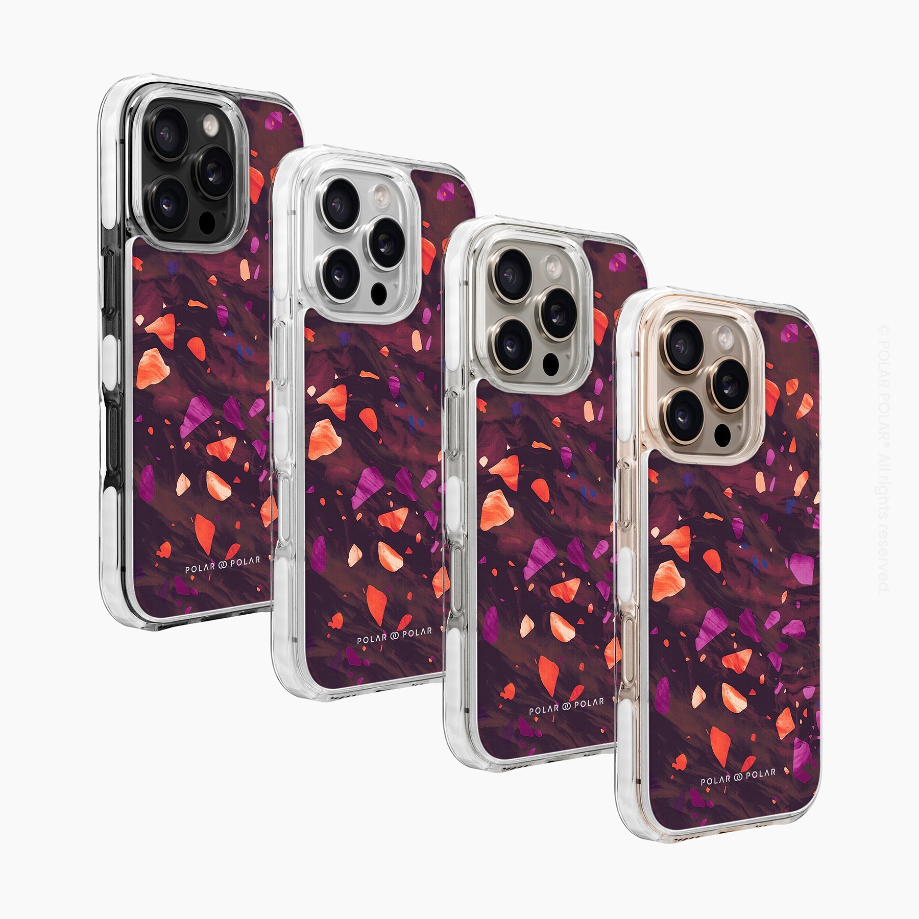 火辣水磨石 - iPhone 16 Pro 透明邊防摔 MagSafe 手機殼
