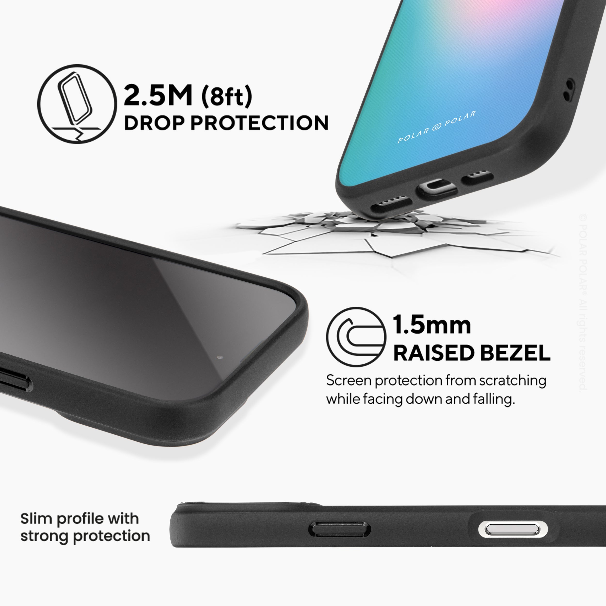 極光之地 - iPhone 16 Pro Max 黑磨砂防摔 MagSafe 手機殼