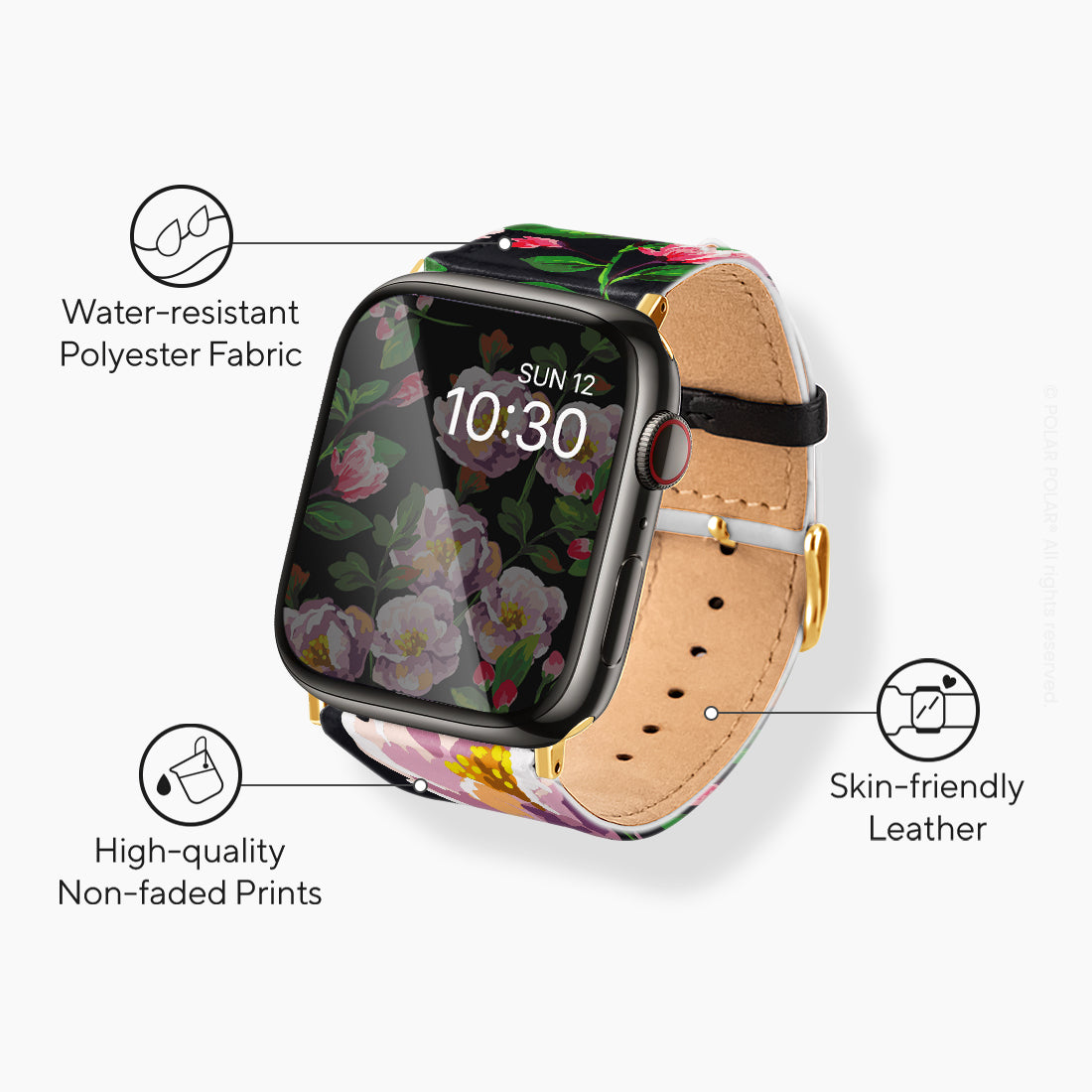 紫色山茶花 -  Apple Watch 錶帶