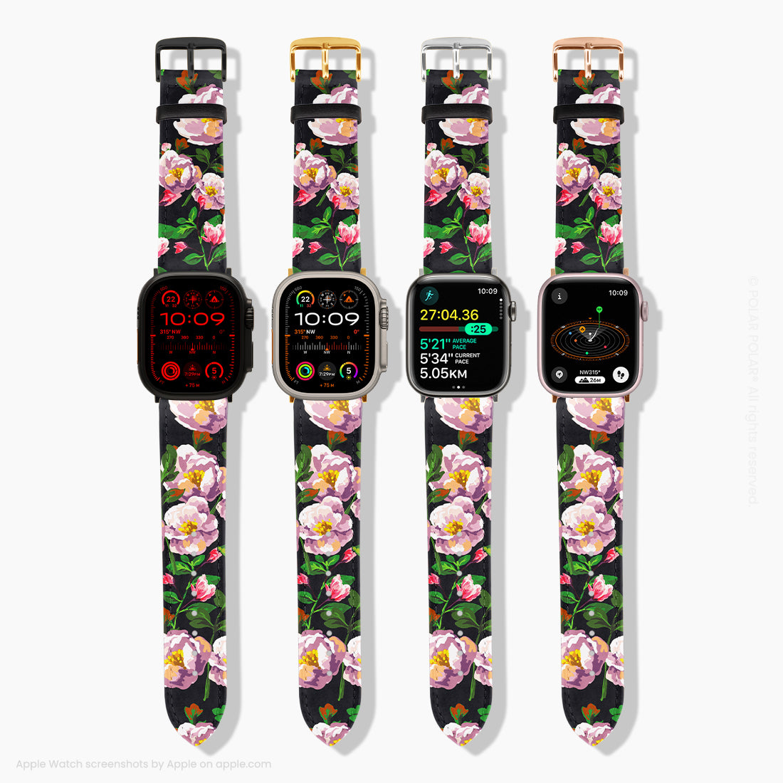 紫色山茶花 -  Apple Watch 錶帶