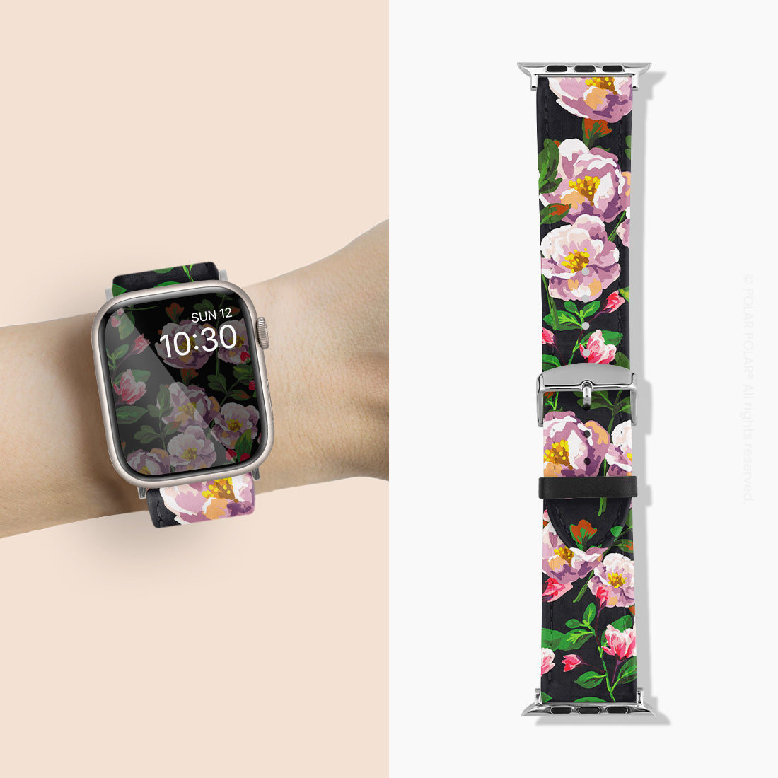 紫色山茶花 -  Apple Watch 錶帶