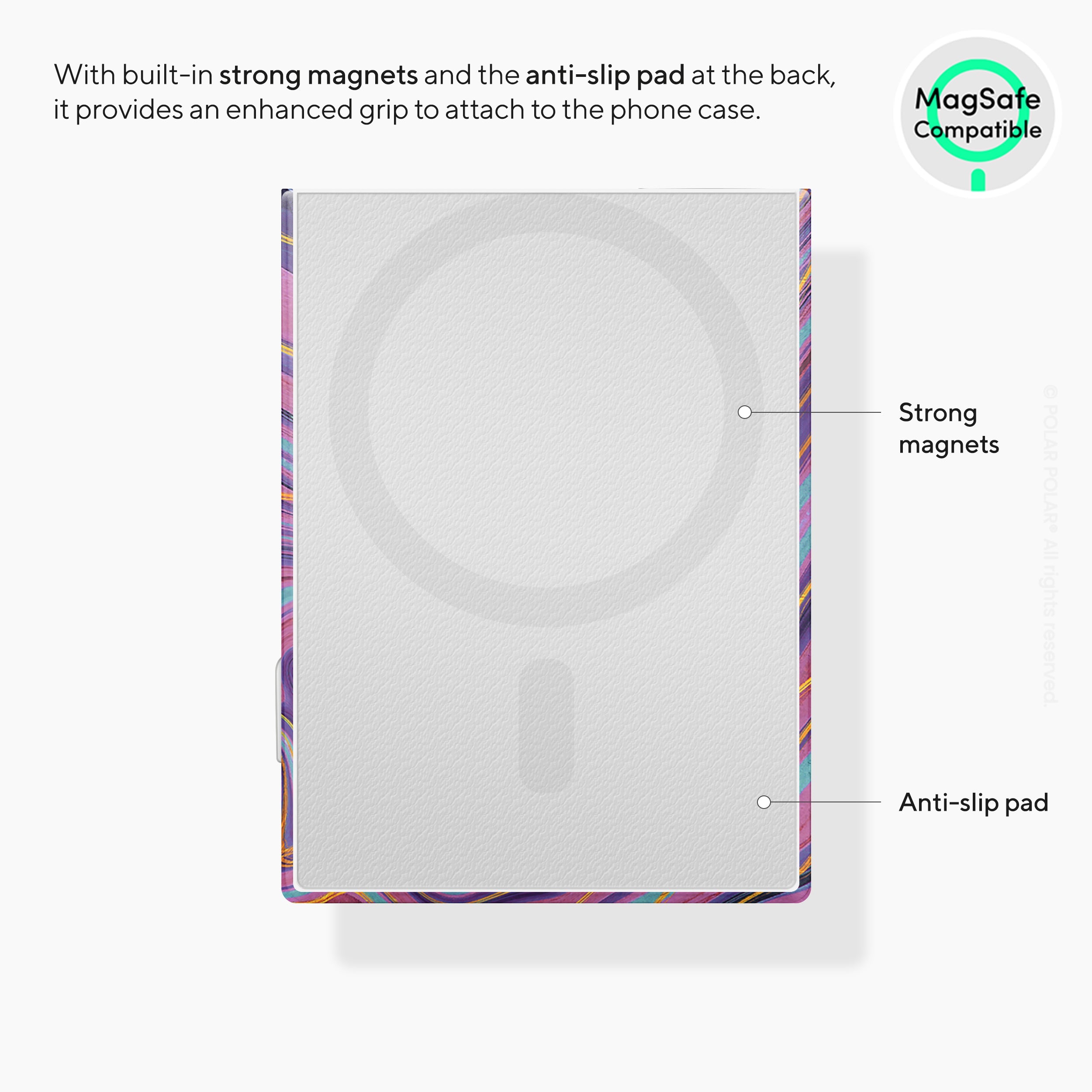 紫色流沙紋 MagSafe 卡套