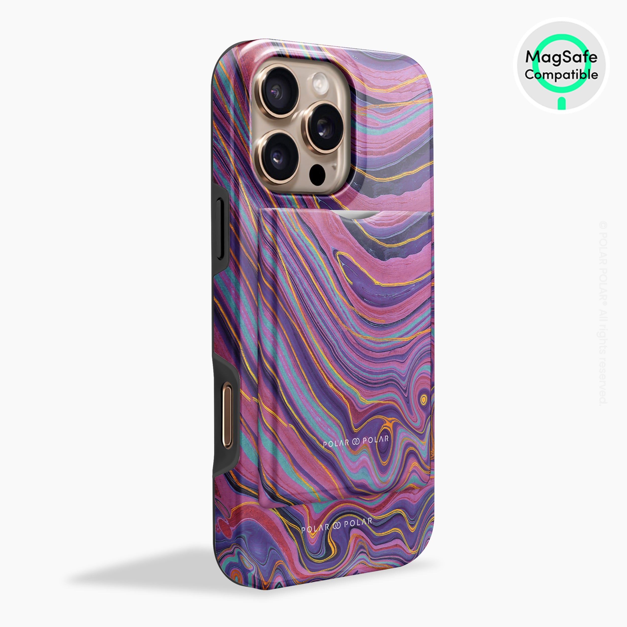 紫色流沙紋 MagSafe 卡套